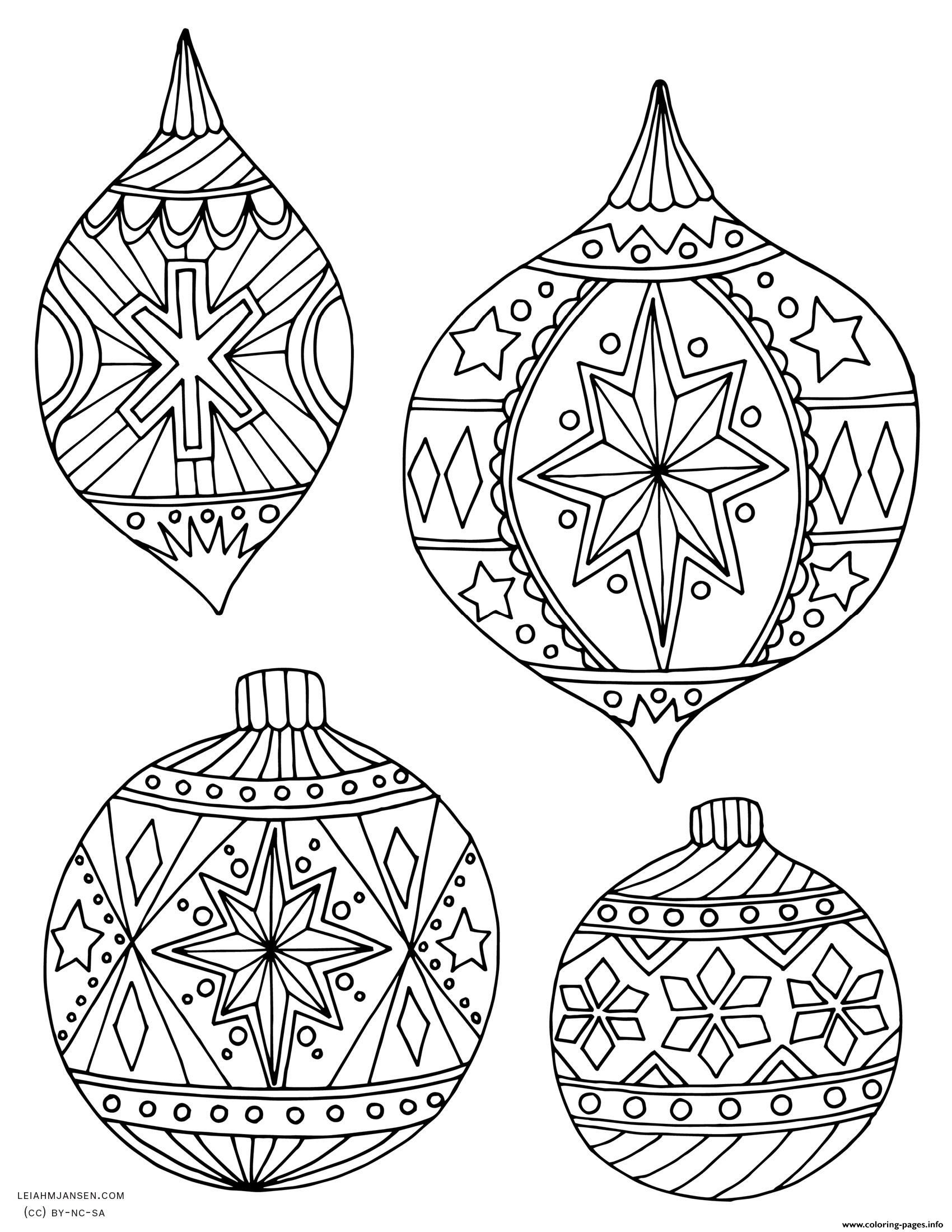 Printable Advanced Ornament Coloring Pages