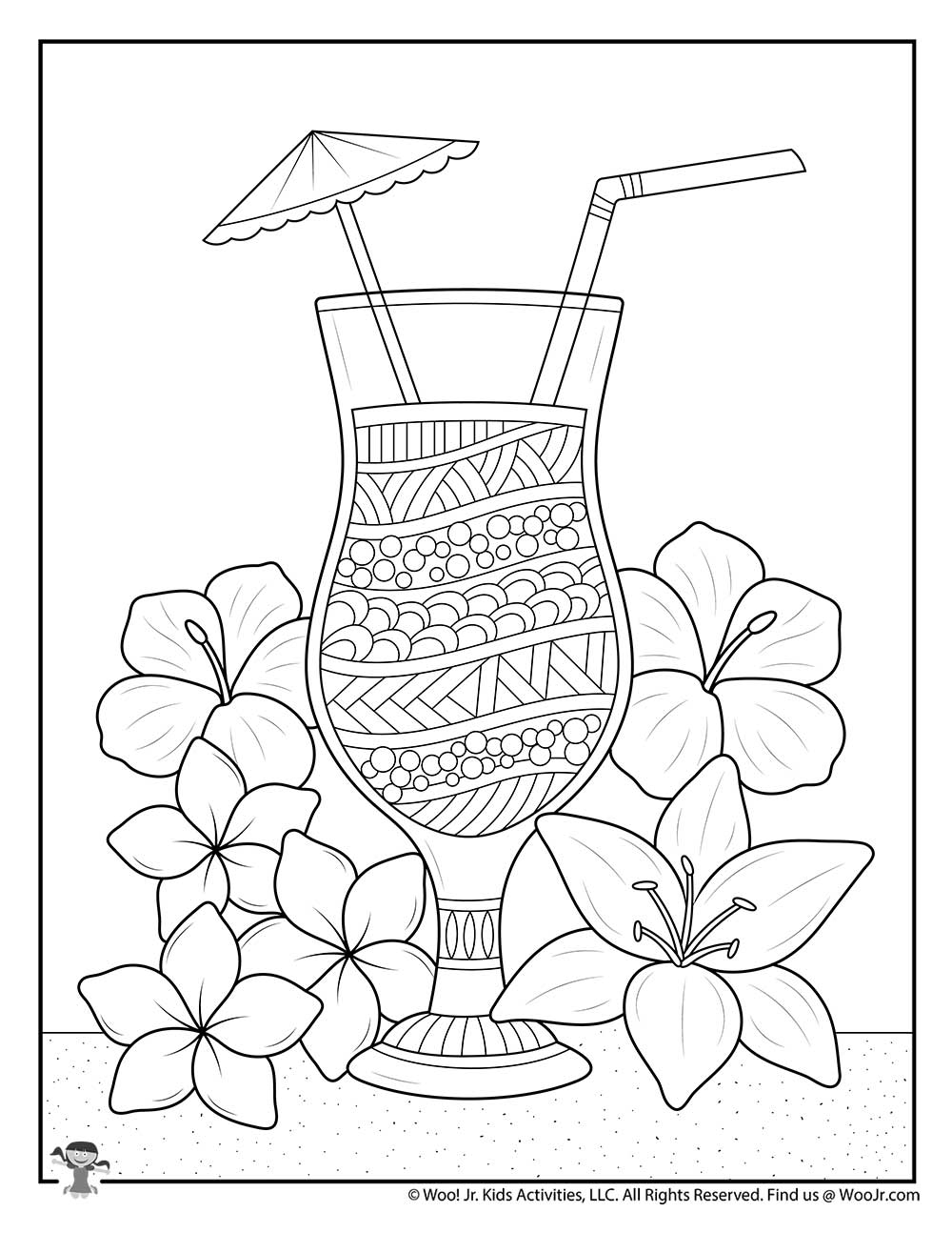 Adult Coloring Tropical Drink Woo Jr Kids Activities Children S Publishing