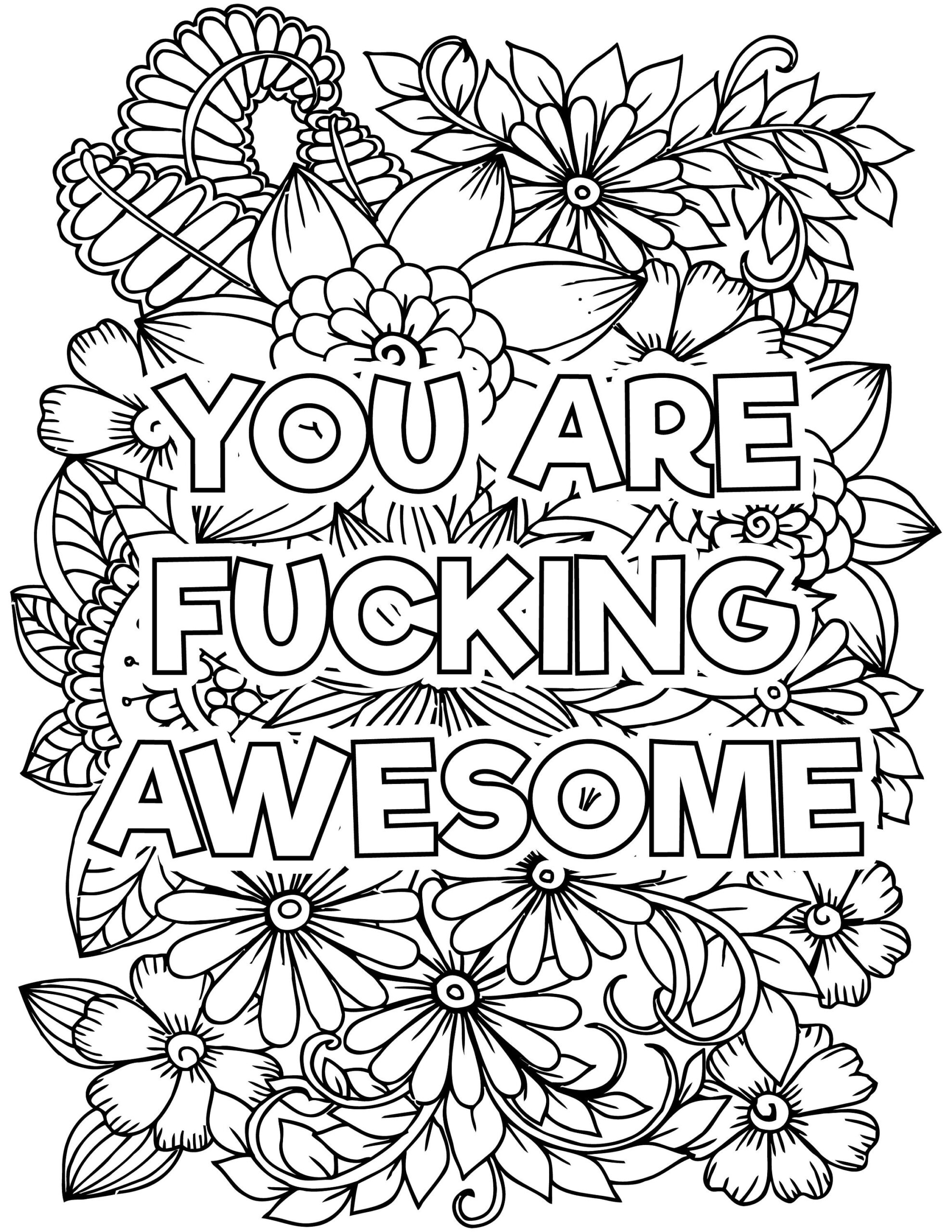Coloring Pages Cuss Words