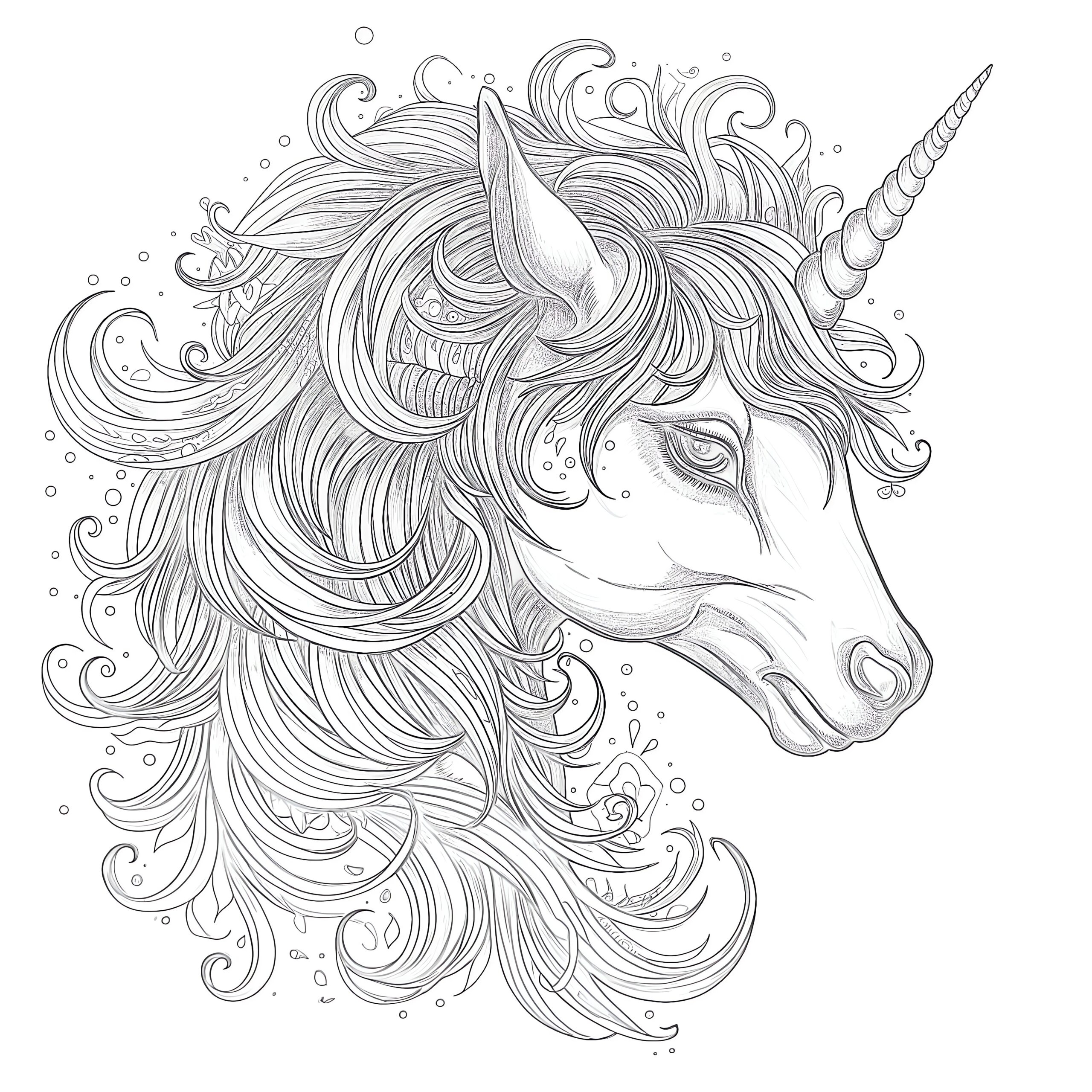 Adult Unicorn Coloring Page Coloring Pages Mimi Panda