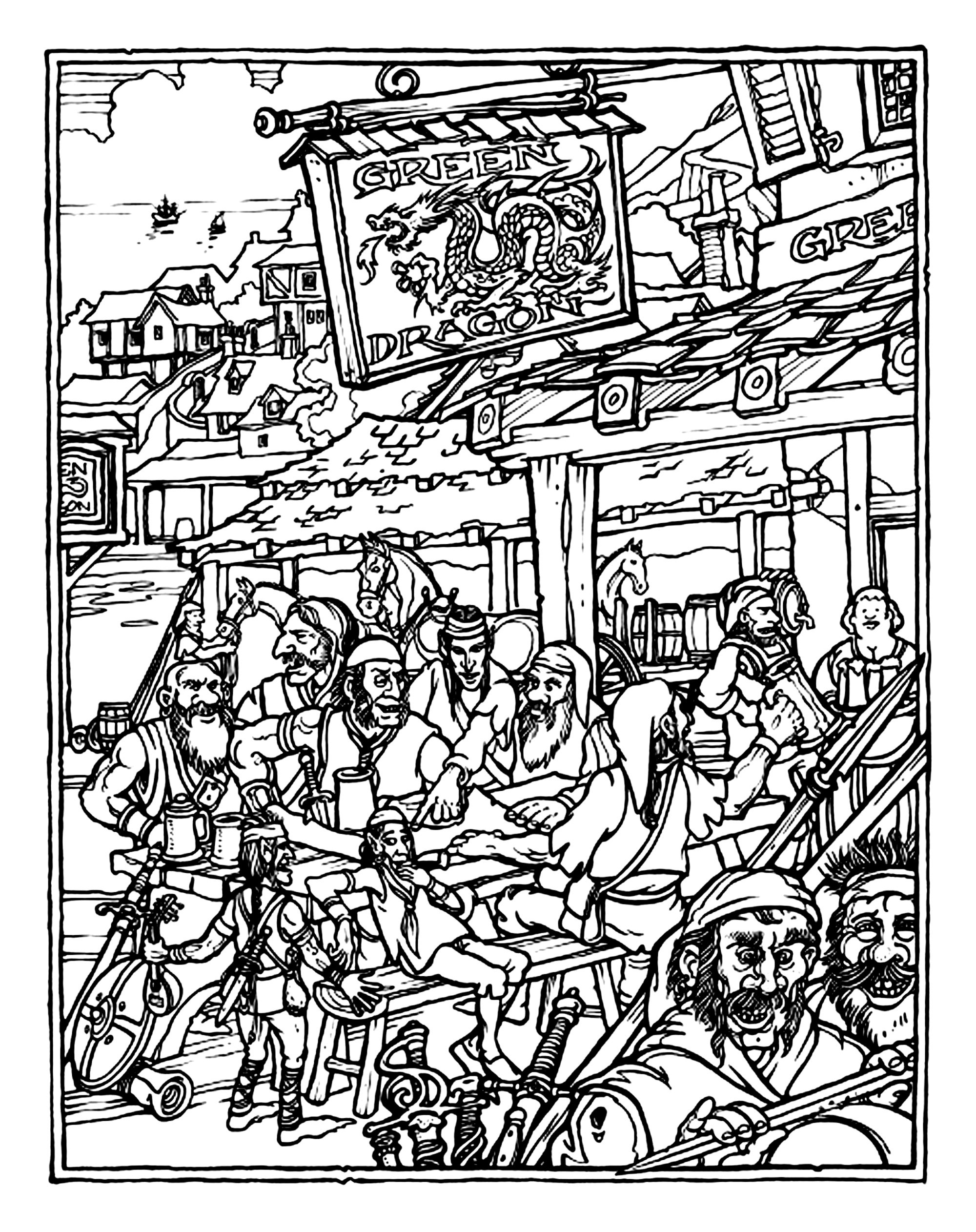 Advanced Dungeons And Dragons Myths Legends Adult Coloring Pages