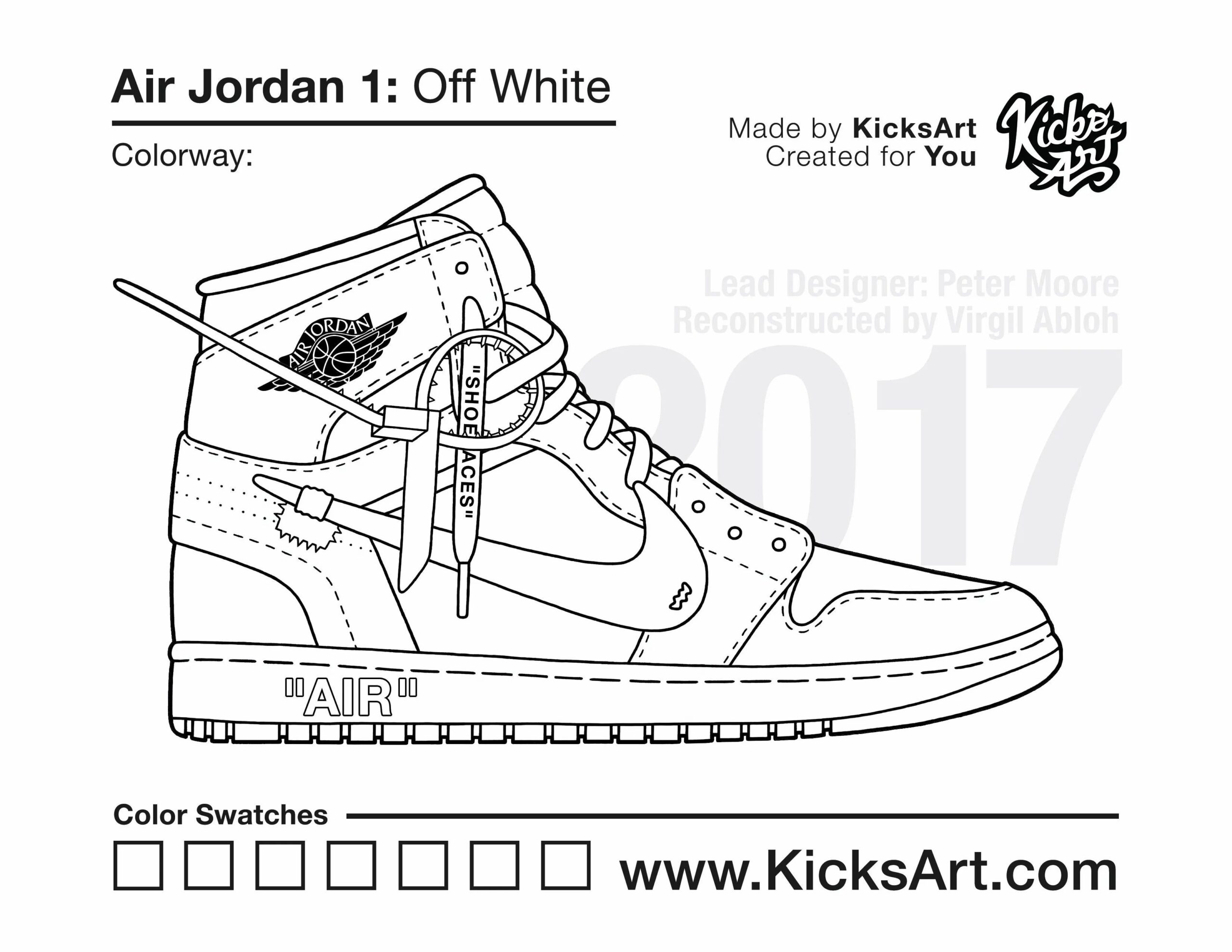 Air Jordan 1 Coloring Pages Sneaker Coloring Pages Created By KicksArt Air Jordans Jordan 1