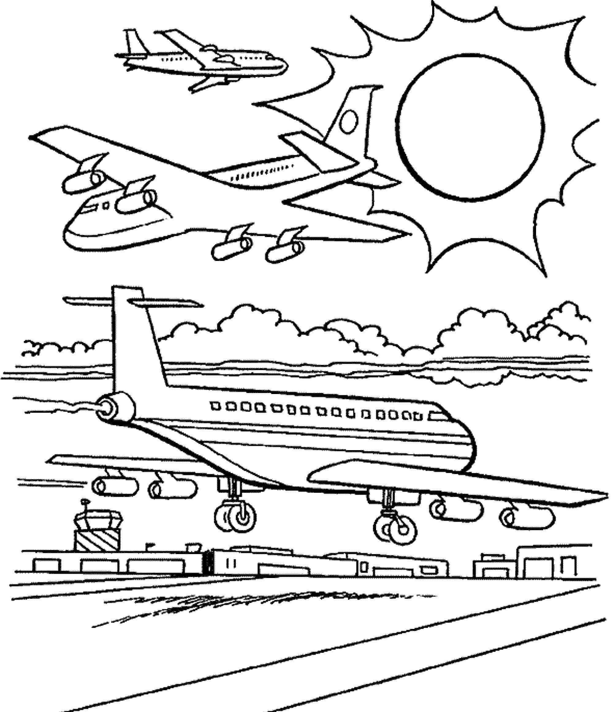 Airport Coloring Pages To Download And Print For Free