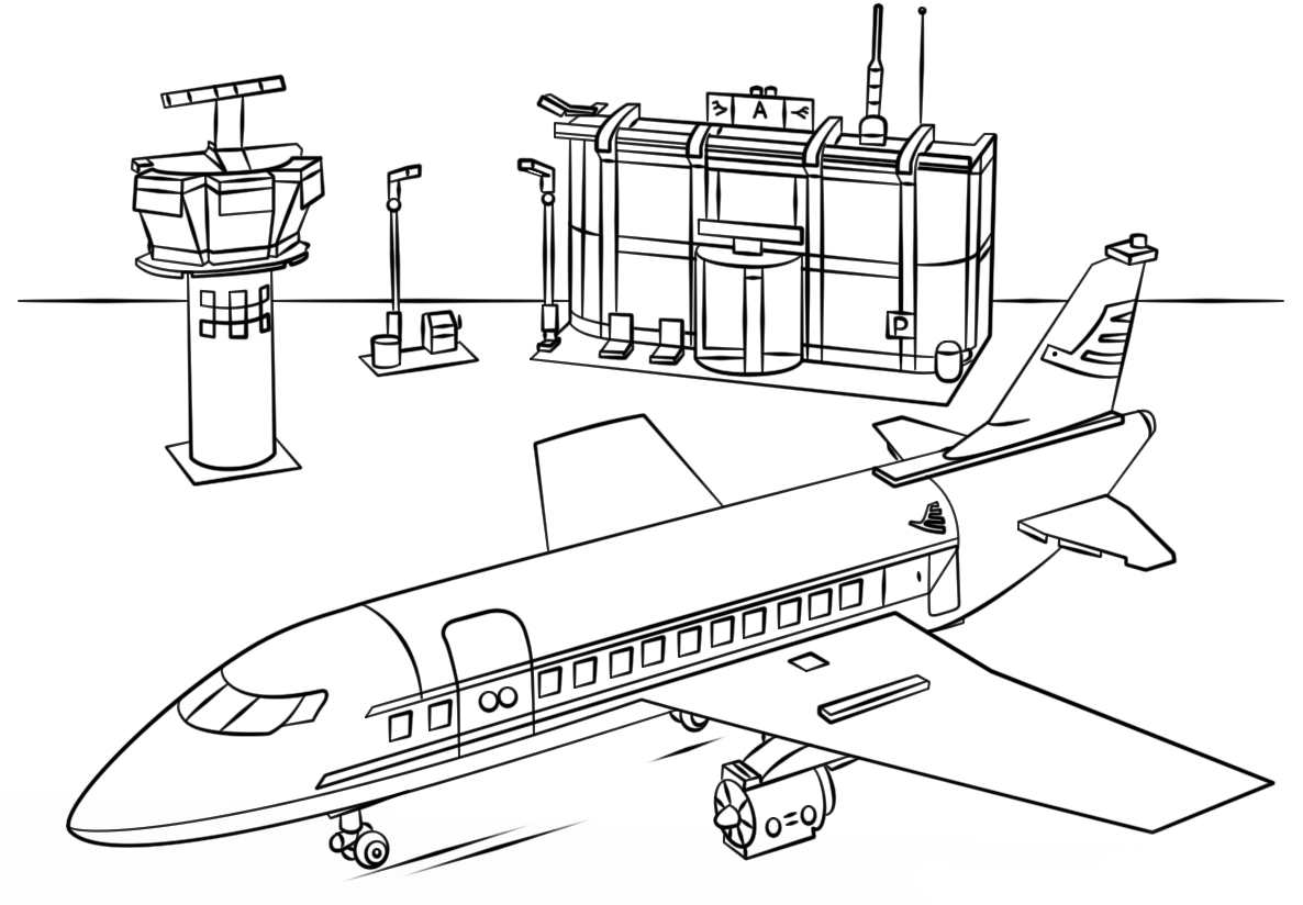 Airport Coloring Pages To Download And Print For Free