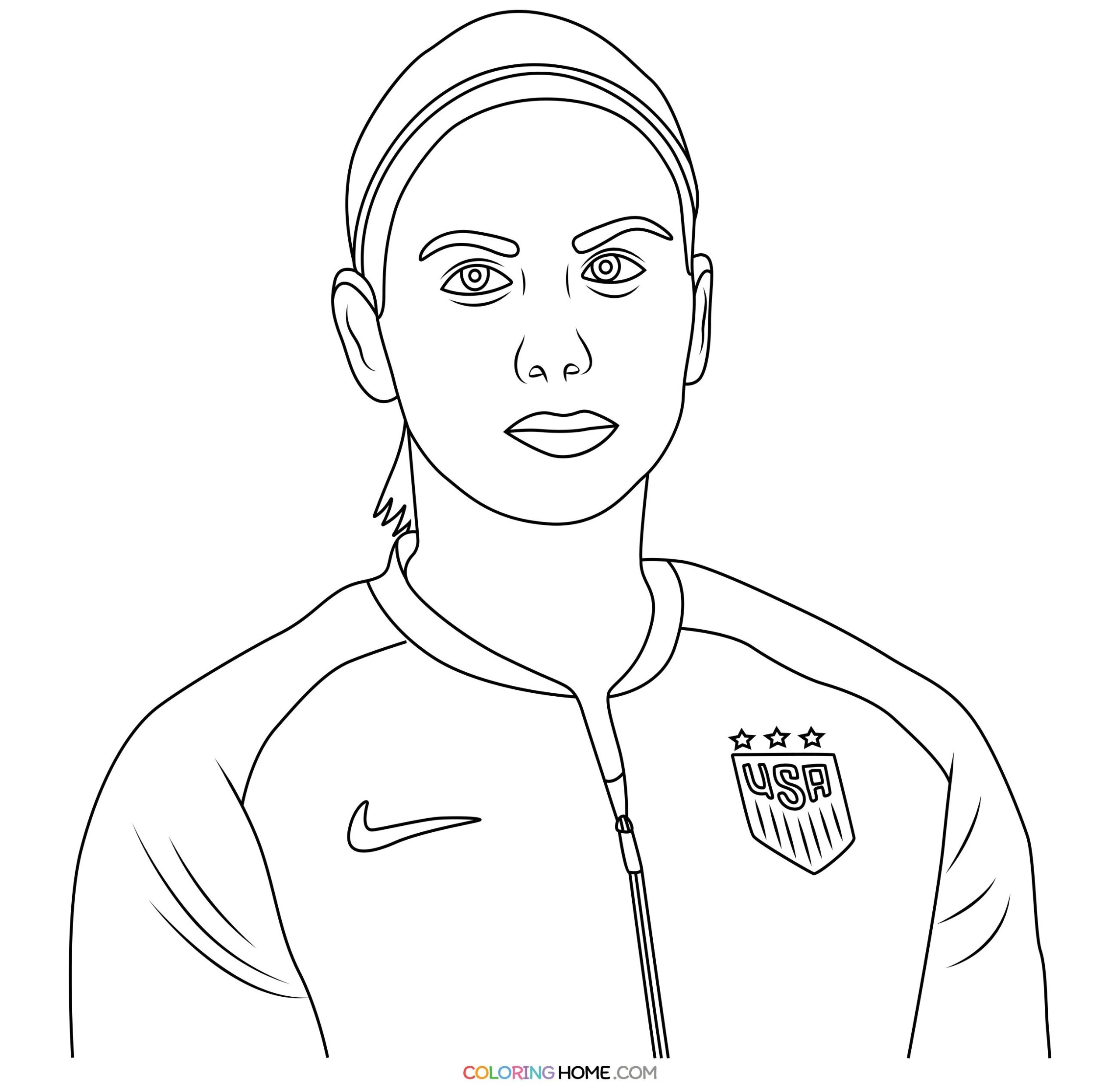 Alex Morgan Coloring Page Coloring Home