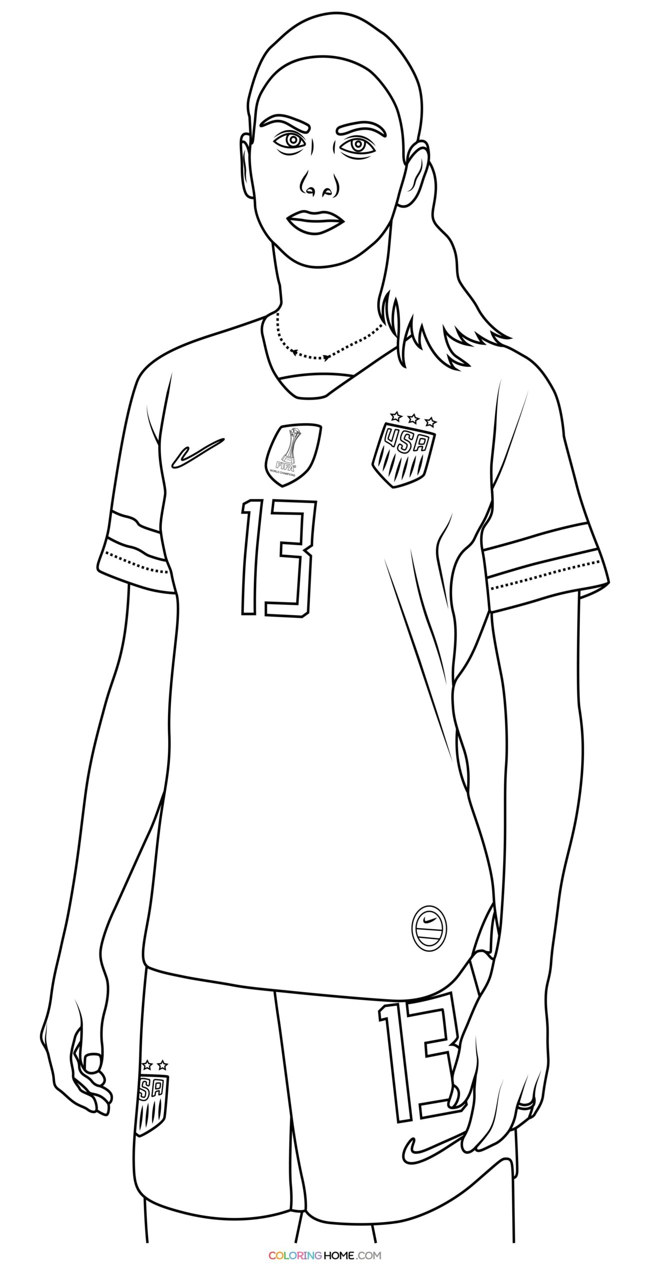 Alex Morgan Coloring Pages Coloring Home