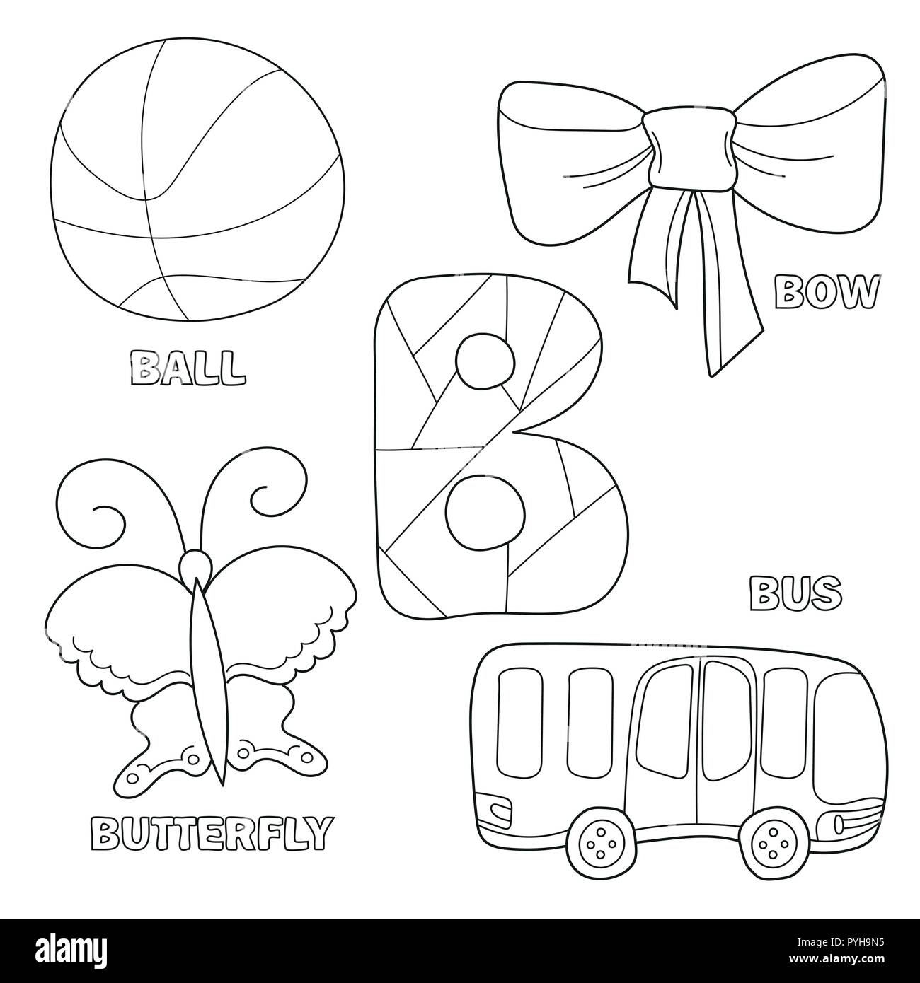 Letter B Coloring Pages