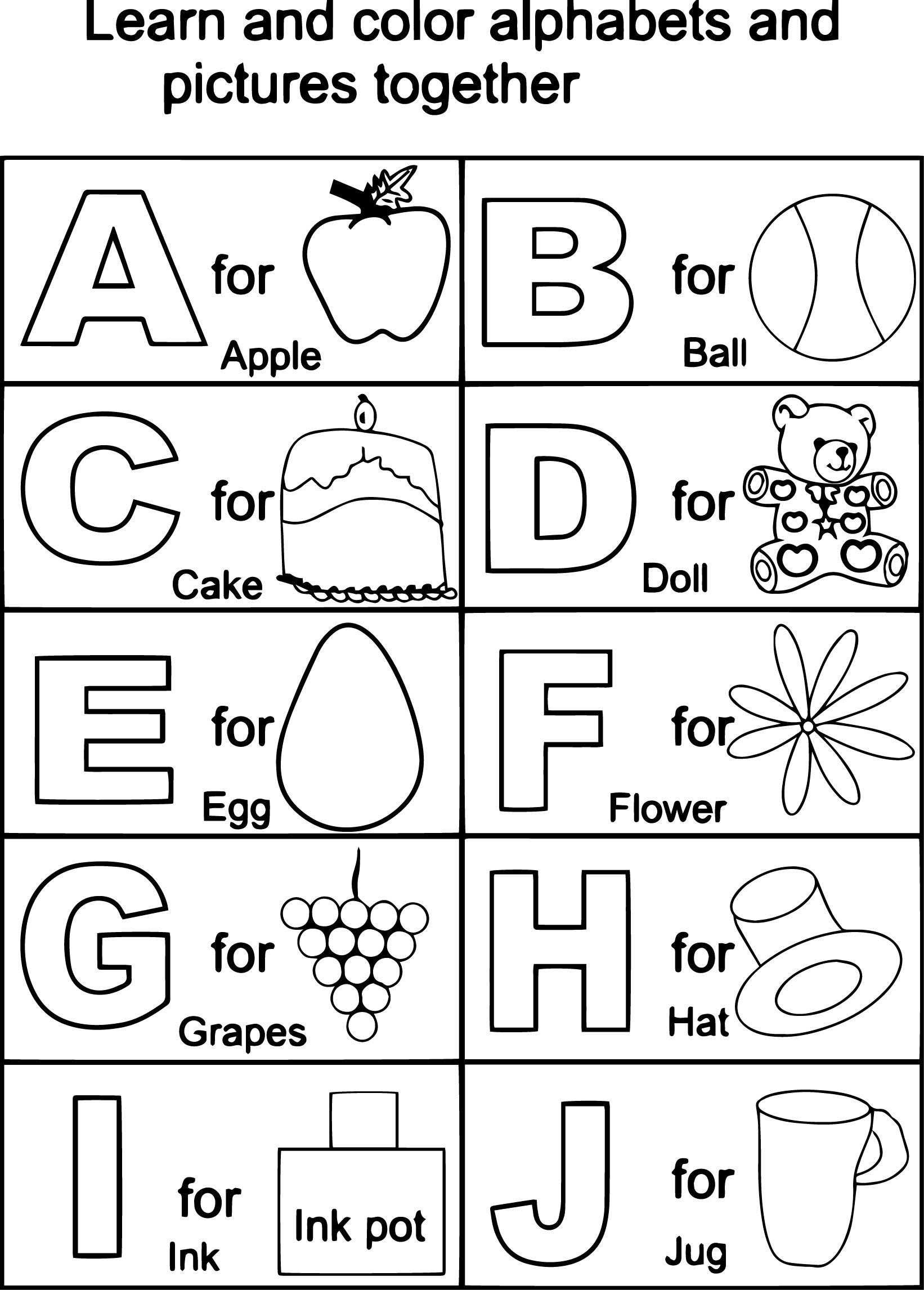 Alphabet Coloring Worksheets Pdf AlphabetWorksheetsFree