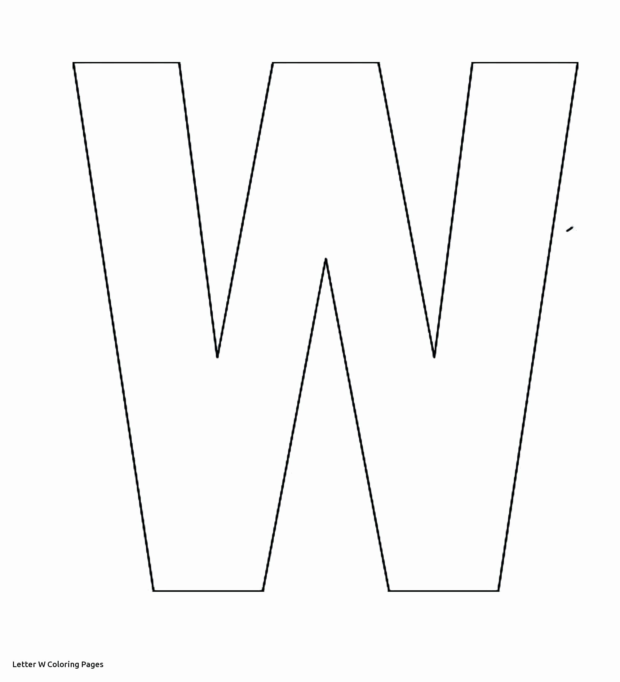 Alphabet Letter W Coloring Pages