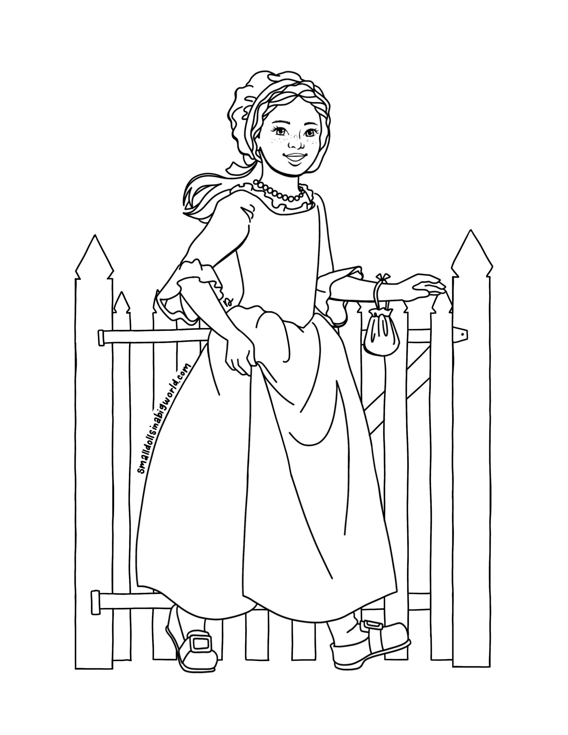 American Girl Coloring Pages Tenney Grant Coloring Pages