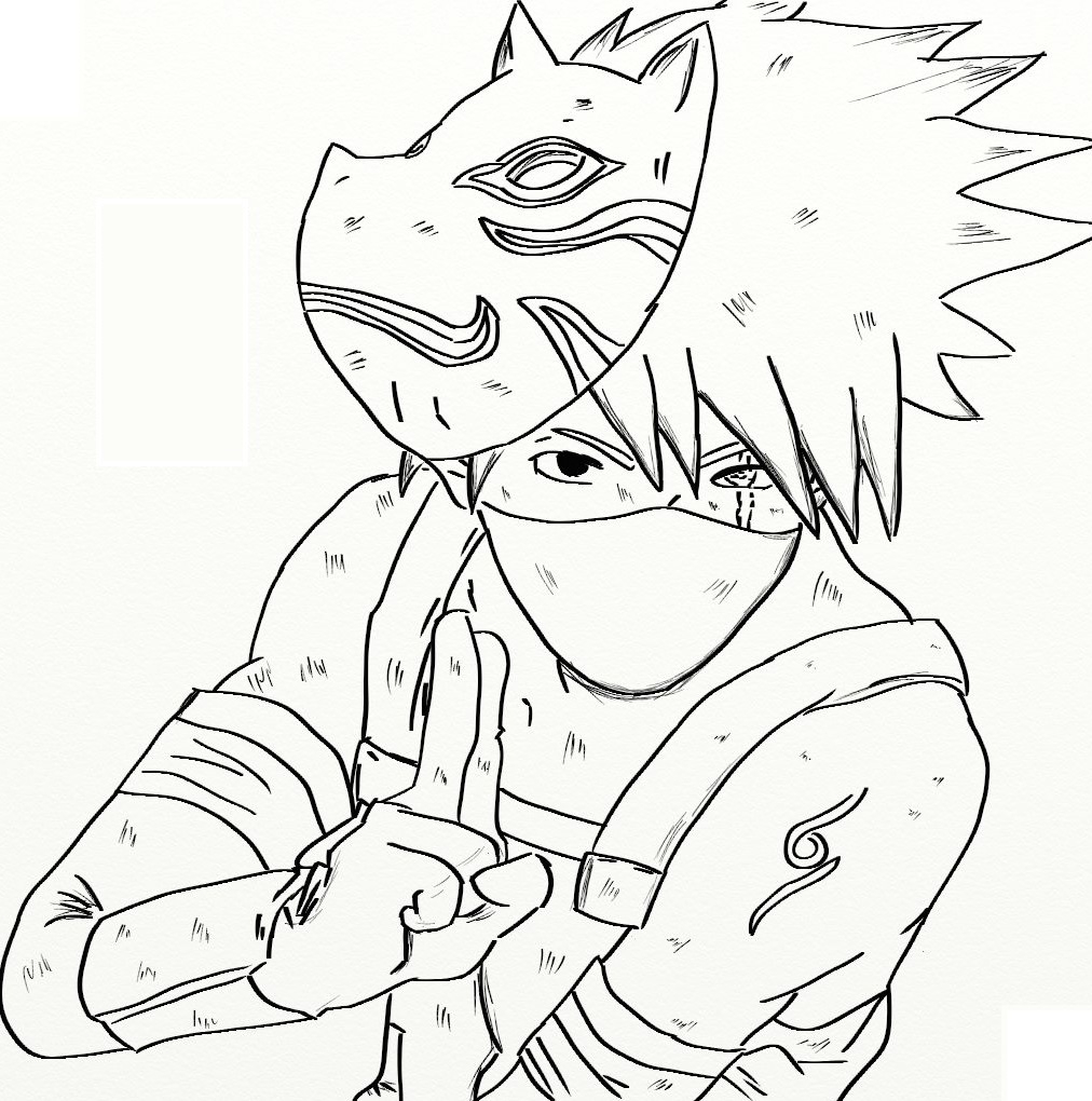 Kakashi Coloring Pages