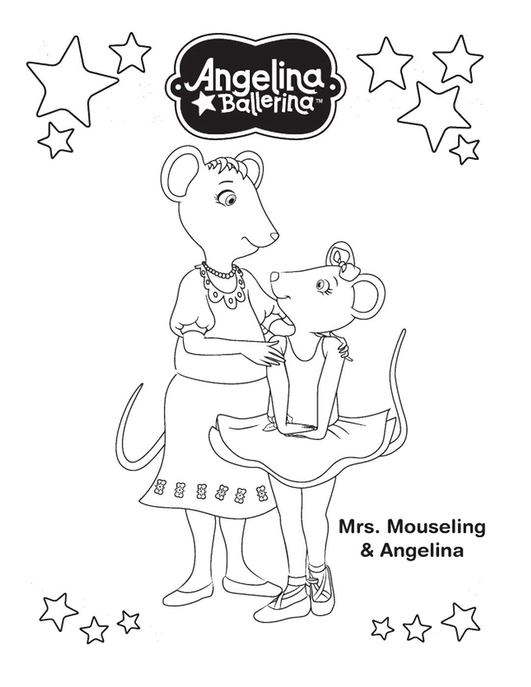 Angelina Ballerina Coloring Pages