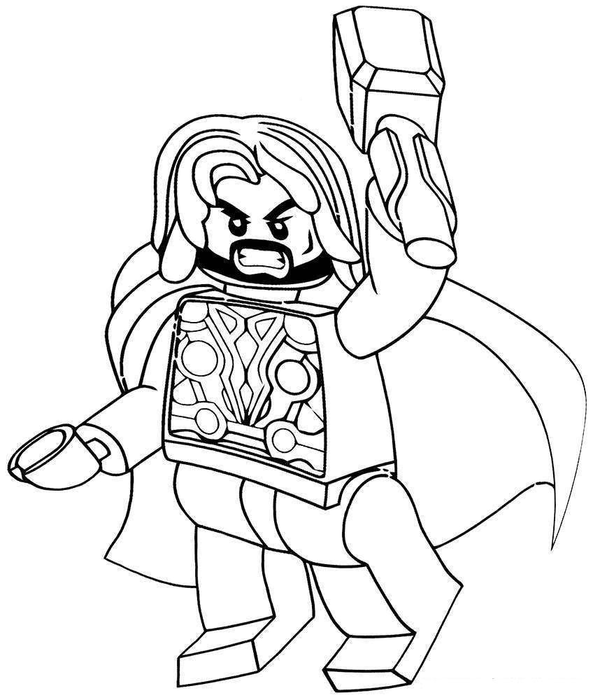 Angry Lego Thor Coloring Page Free Printable Coloring Pages For Kids