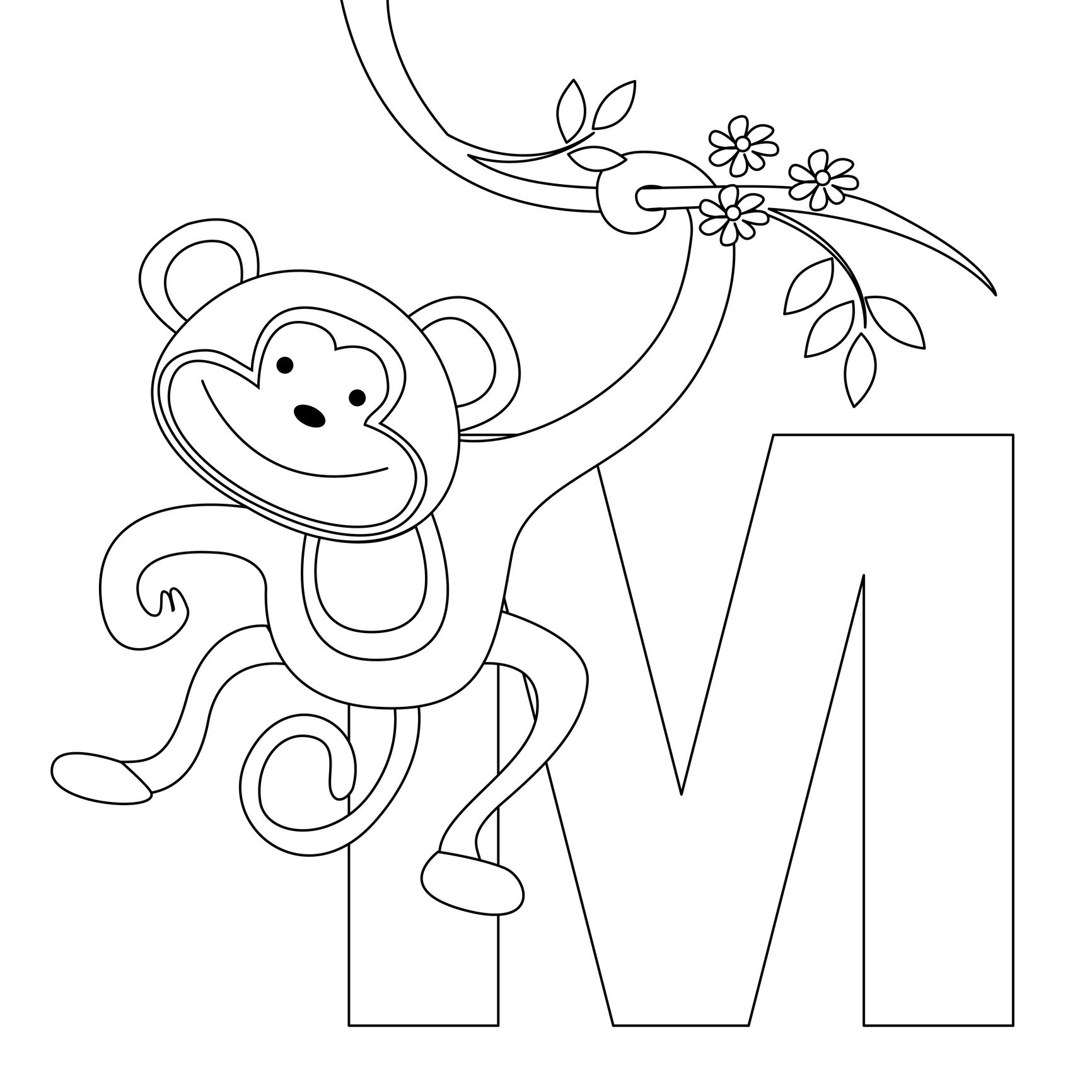 Animal Alphabet Coloring Pages Printable