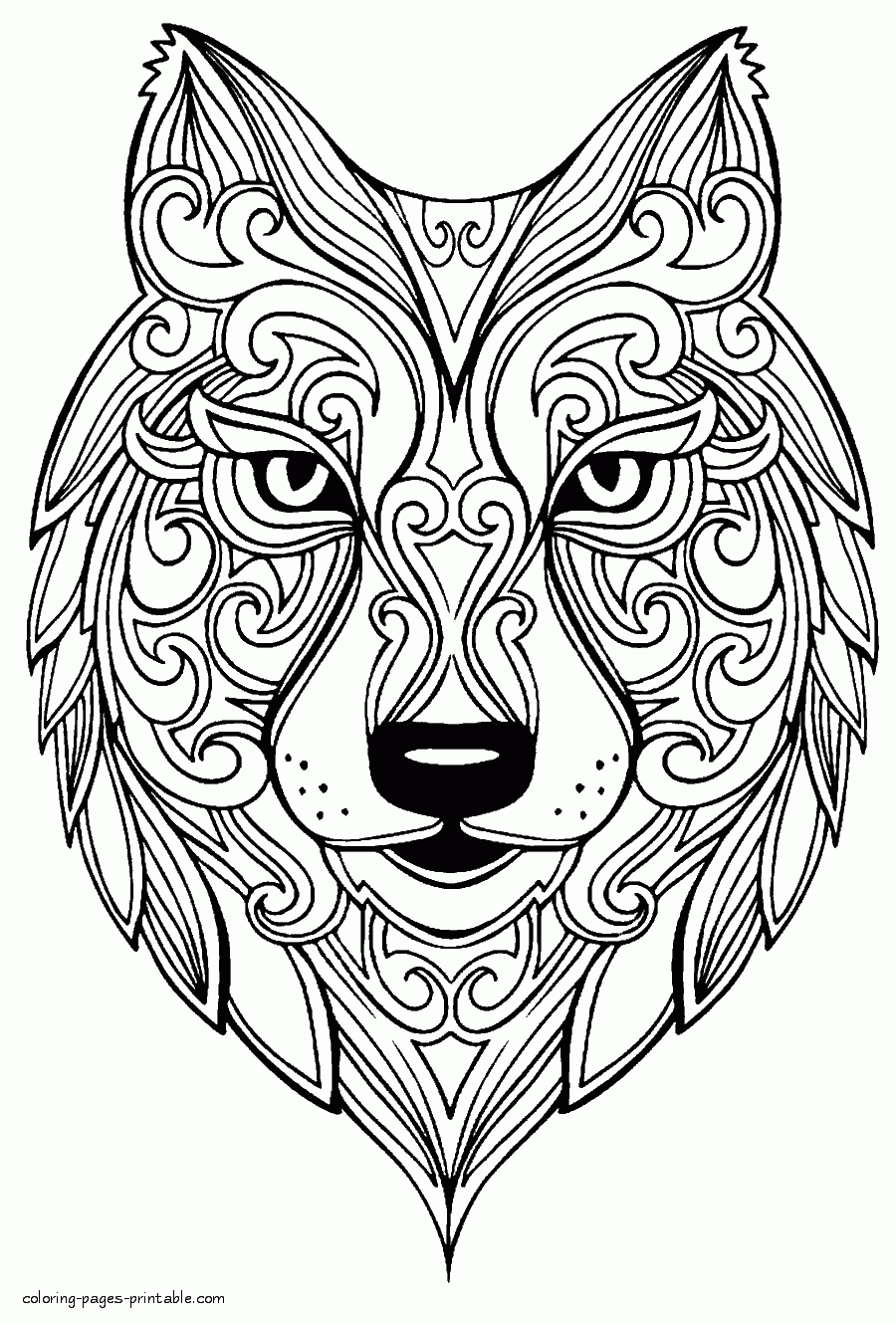 Animal Printable Coloring Pictures For Adults COLORING PAGES PRINTABLE COM