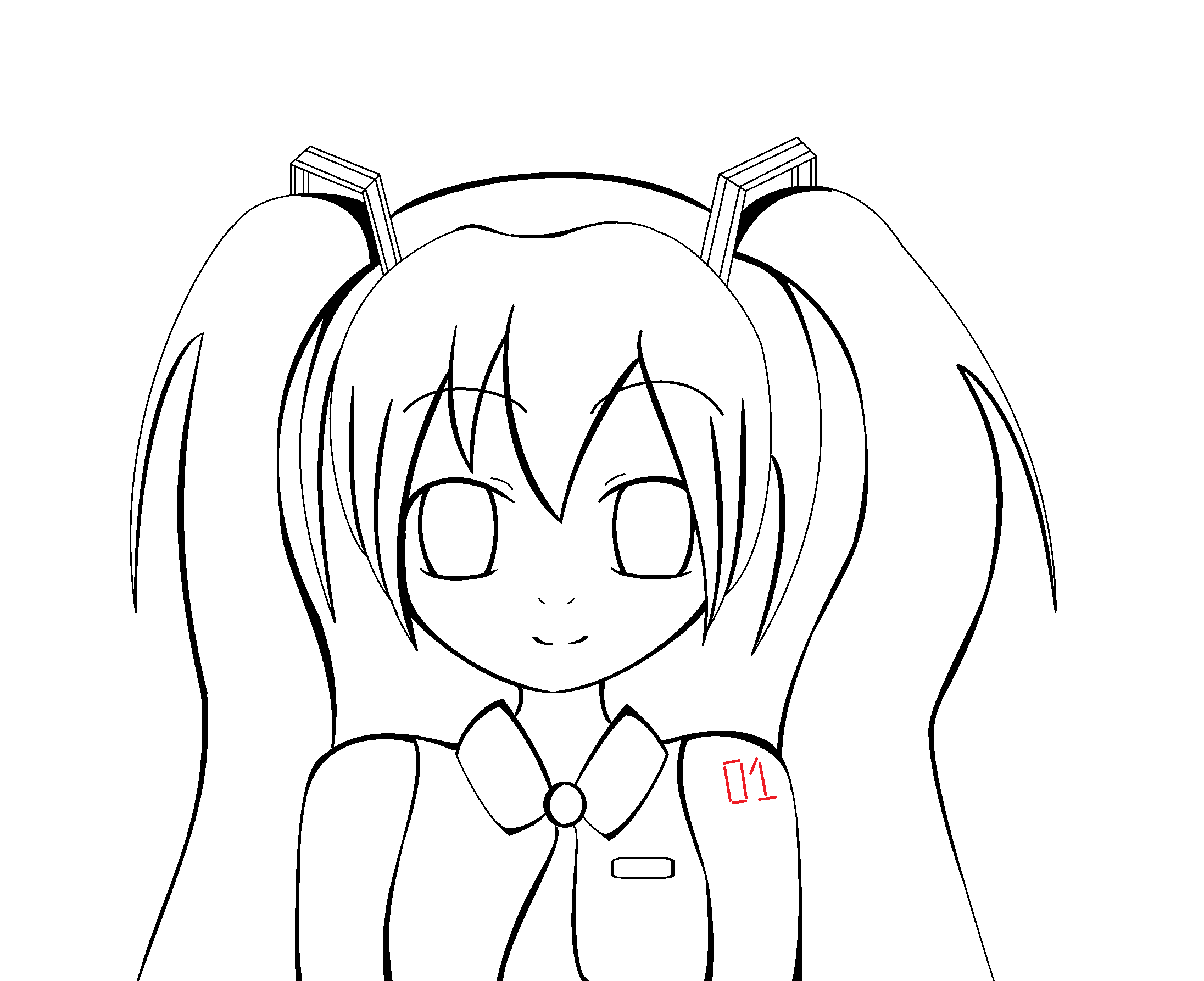 Anime Coloring Pages Miku Coloring Pages