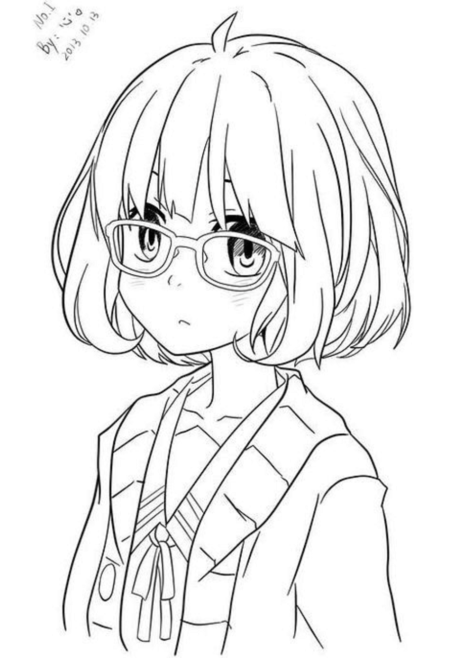 Anime Girl Coloring Pages Free Printable Coloring Pages For Kids