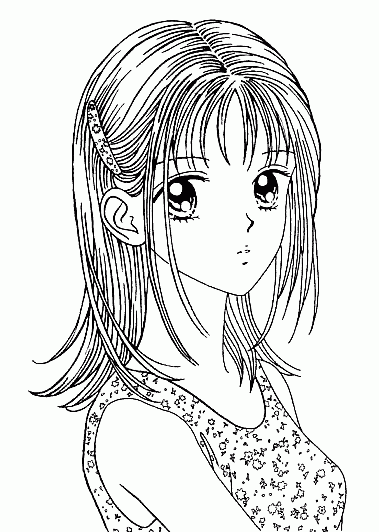 Manga Girl Coloring Pages