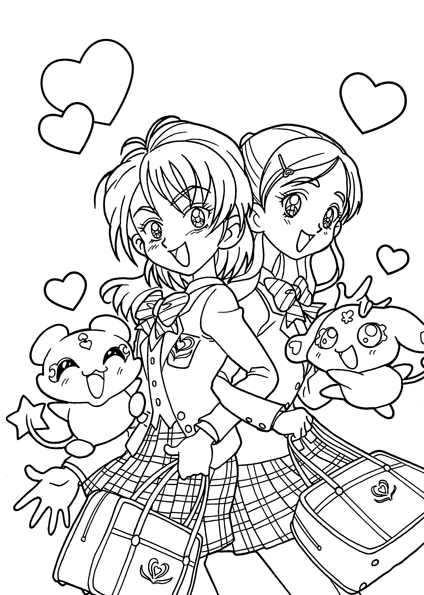 Anime School Girl Coloring Pages At GetColorings Free Printable Colorings Pages To Print