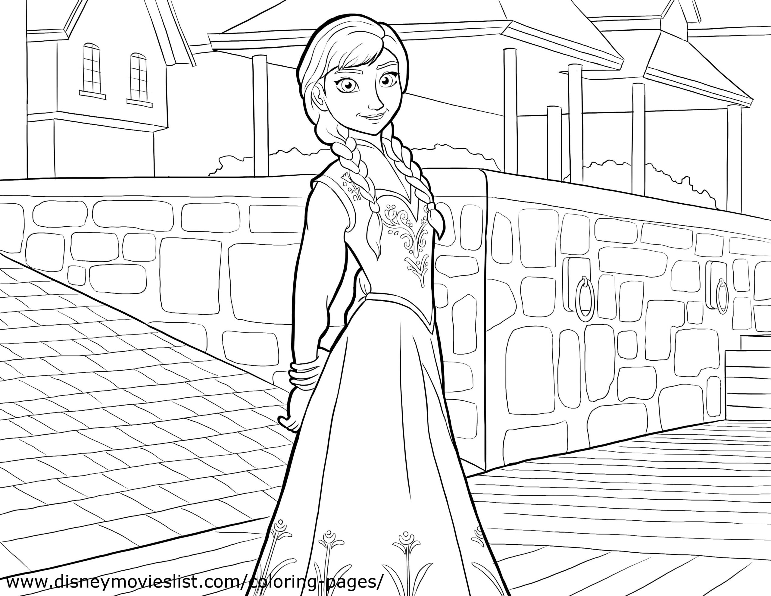 Anna Coloring Page Princess Anna Photo 36145786 Fanpop