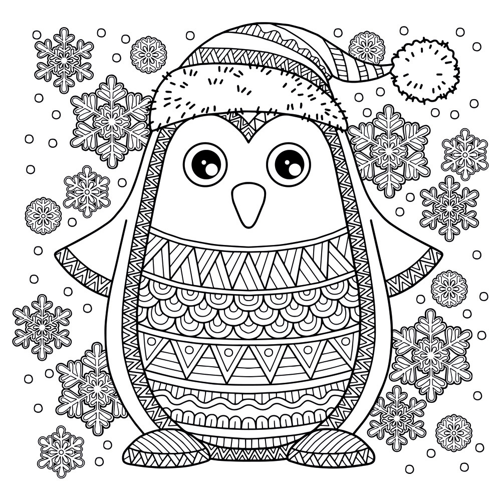 Antistress Winter Coloring Pages To Download And Print For Free
