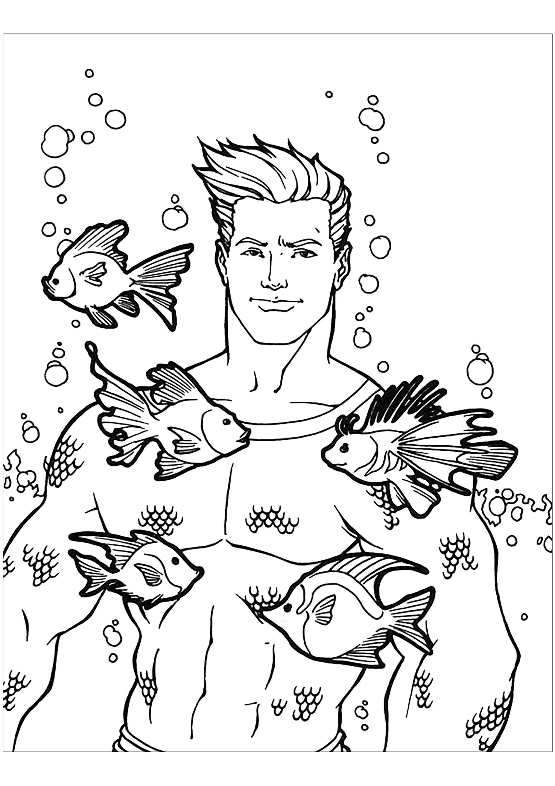 Aquaman Aquaman Coloring Pages For Kids
