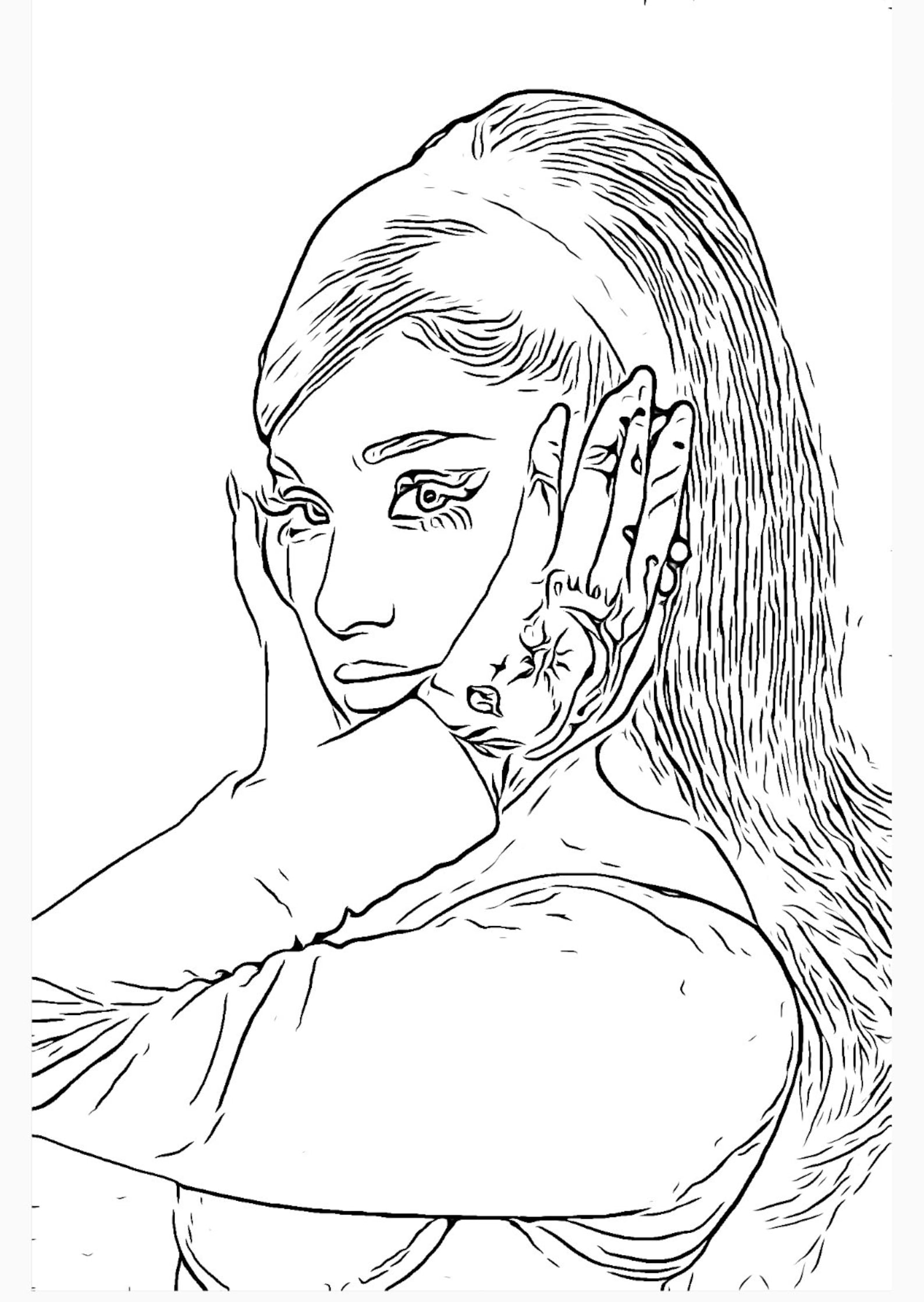 Ariana Grande Positions Coloring Page Etsy