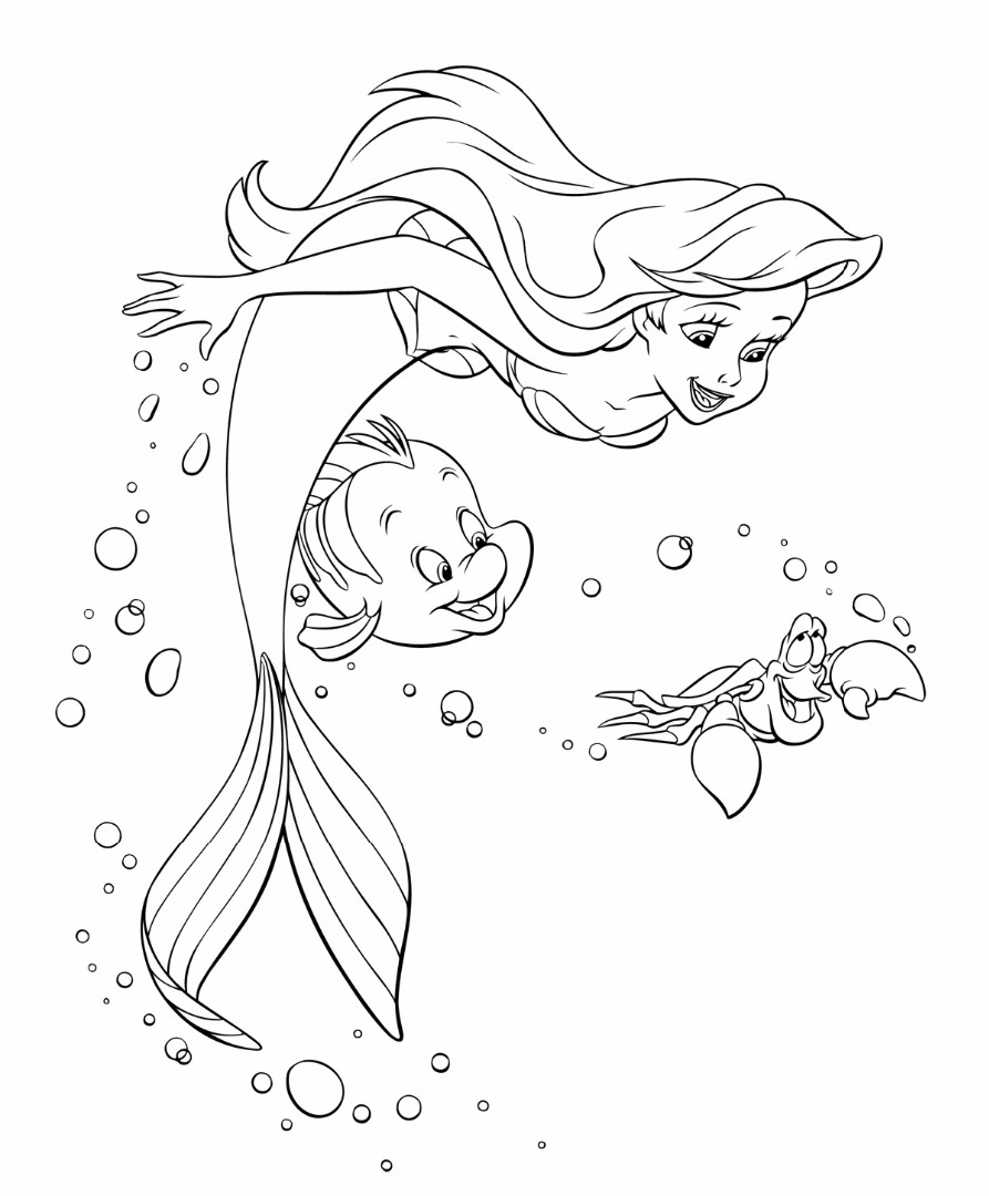 Ariel The Little Mermaid Coloring Pages