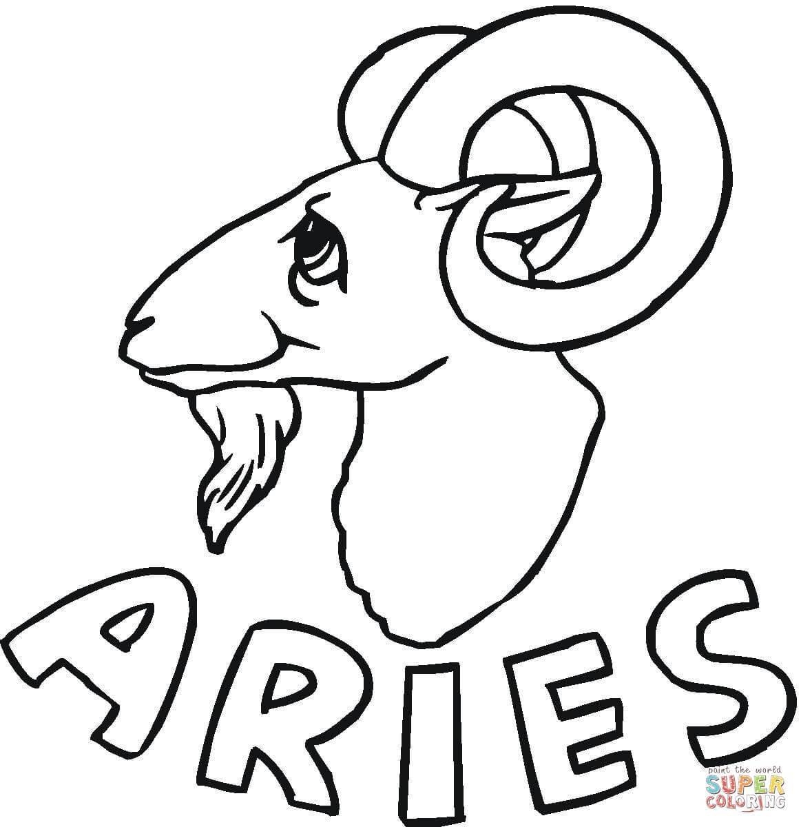 Aries Printable Coloring Page
