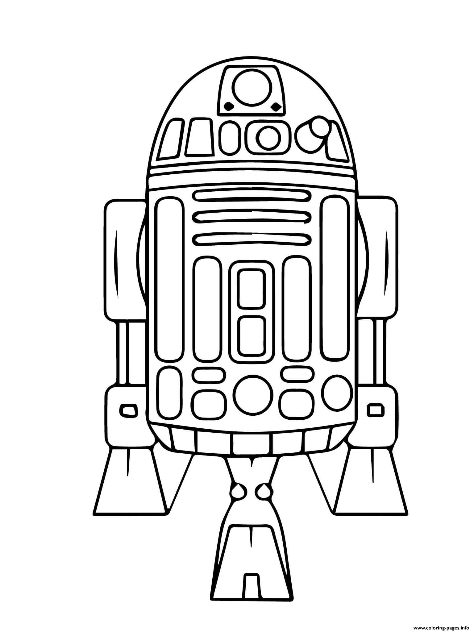 Astromech Droid R2d2 Star Wars Episode VI Return Of The Jedi Coloring Page Printable