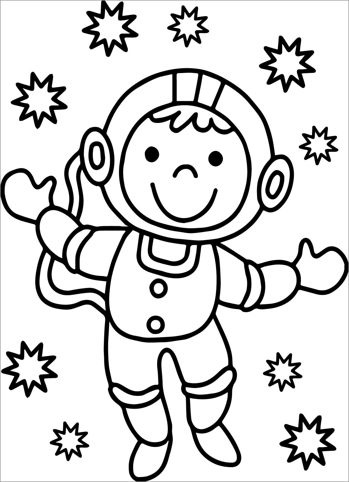 Astronaut Coloring Pages ColoringBay