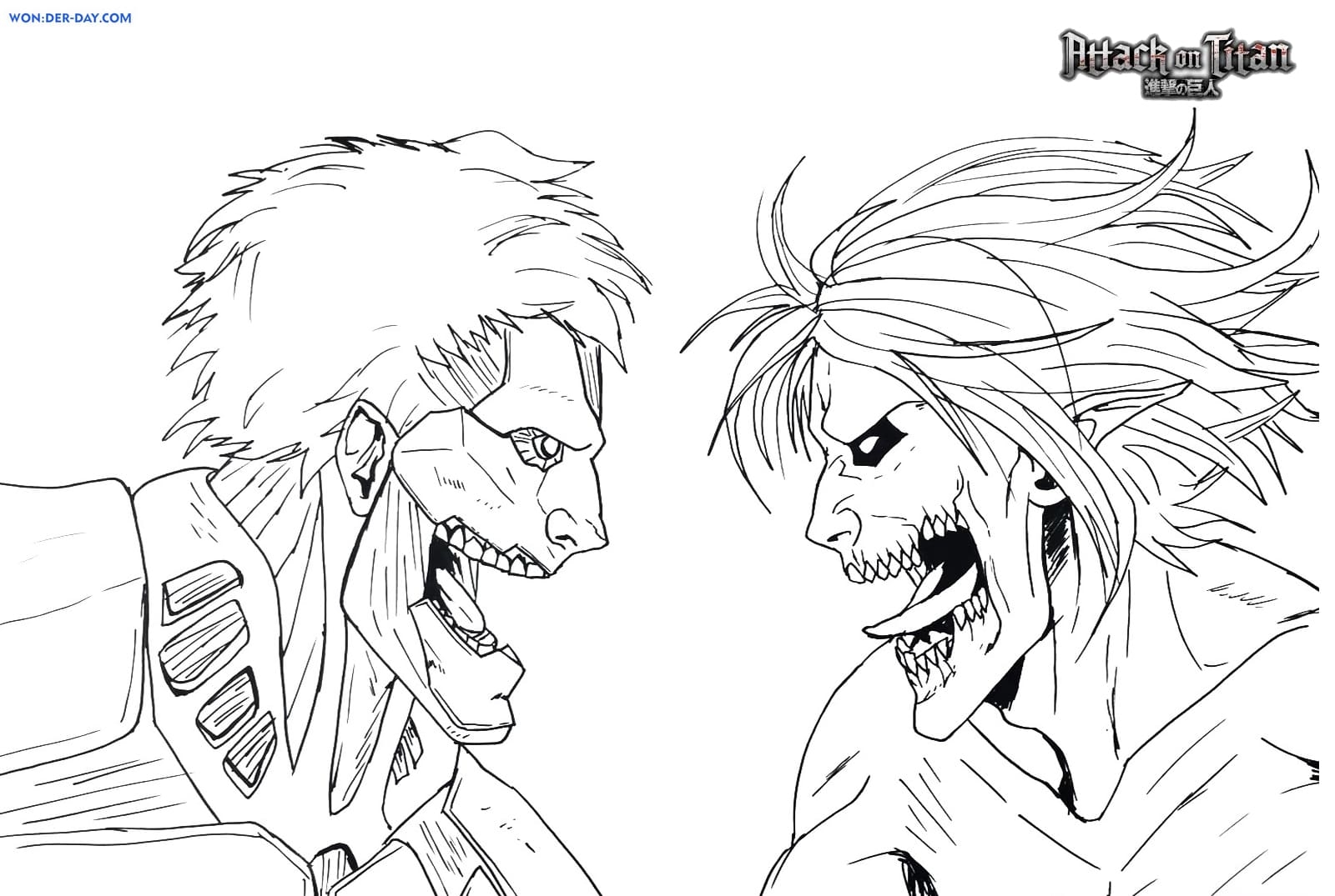 Attack On Titan Coloring Pages Free Printable Coloring Pages