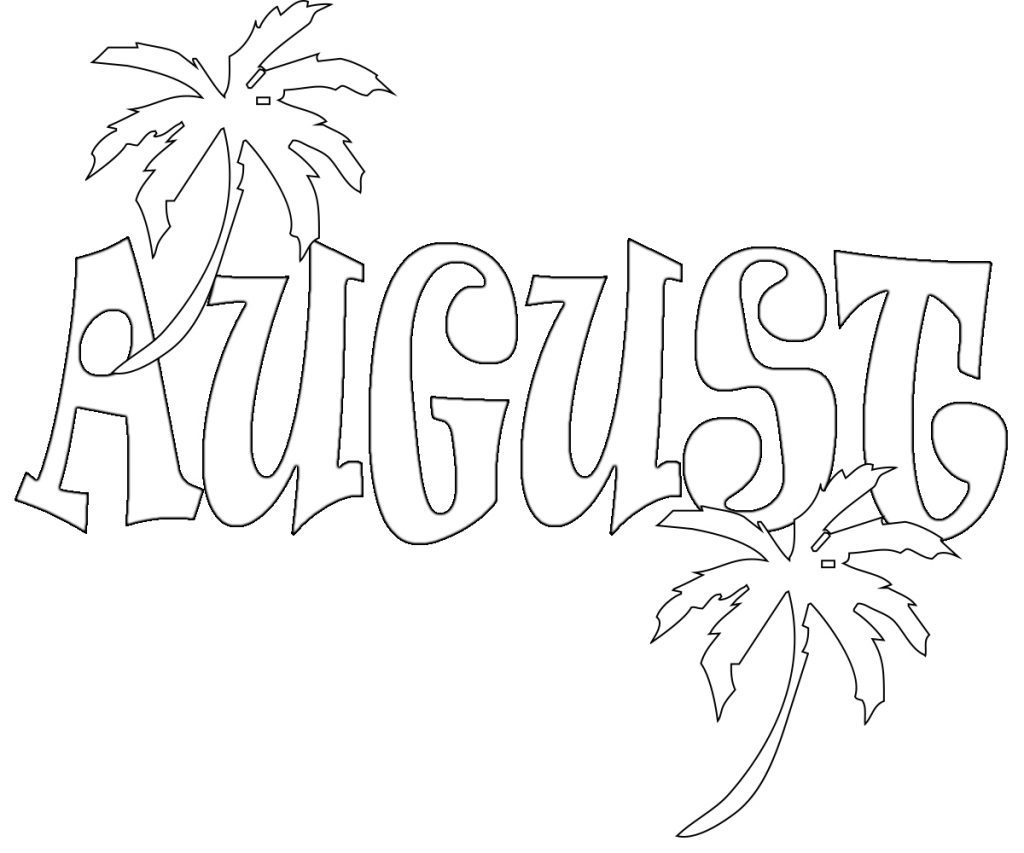 Free Printable August Coloring Pages
