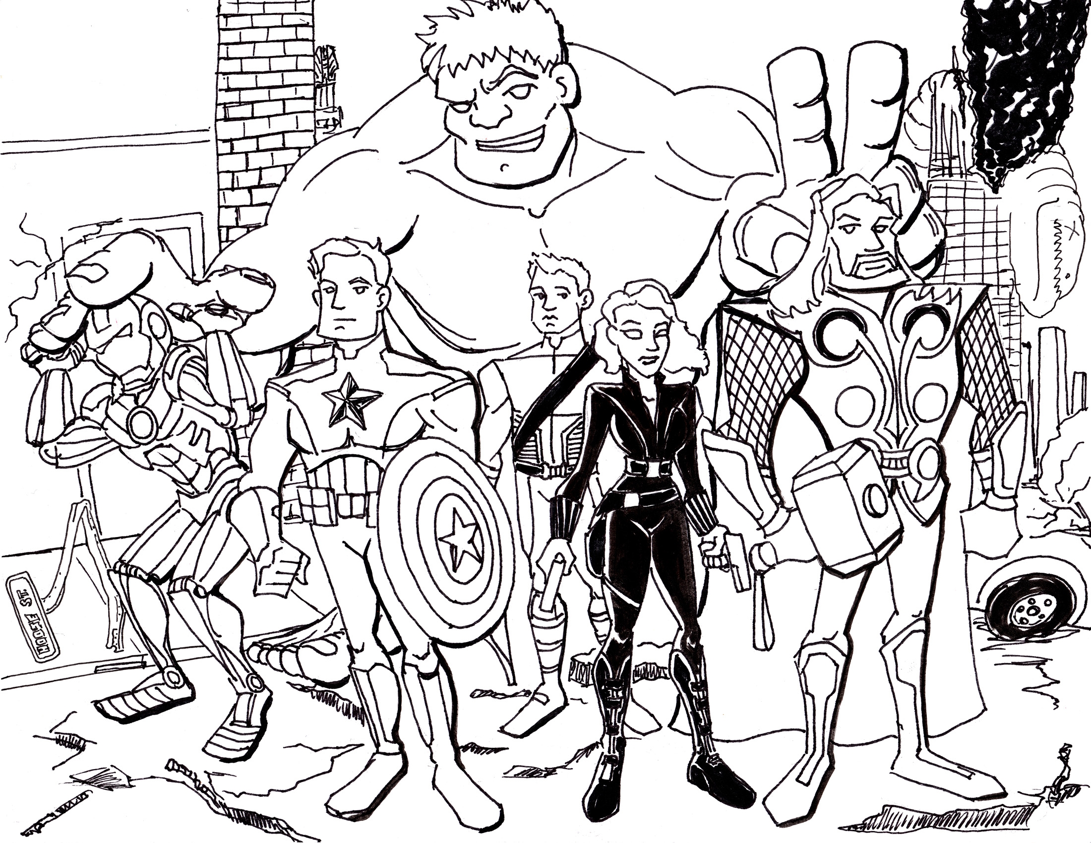 Avengers Coloring Page