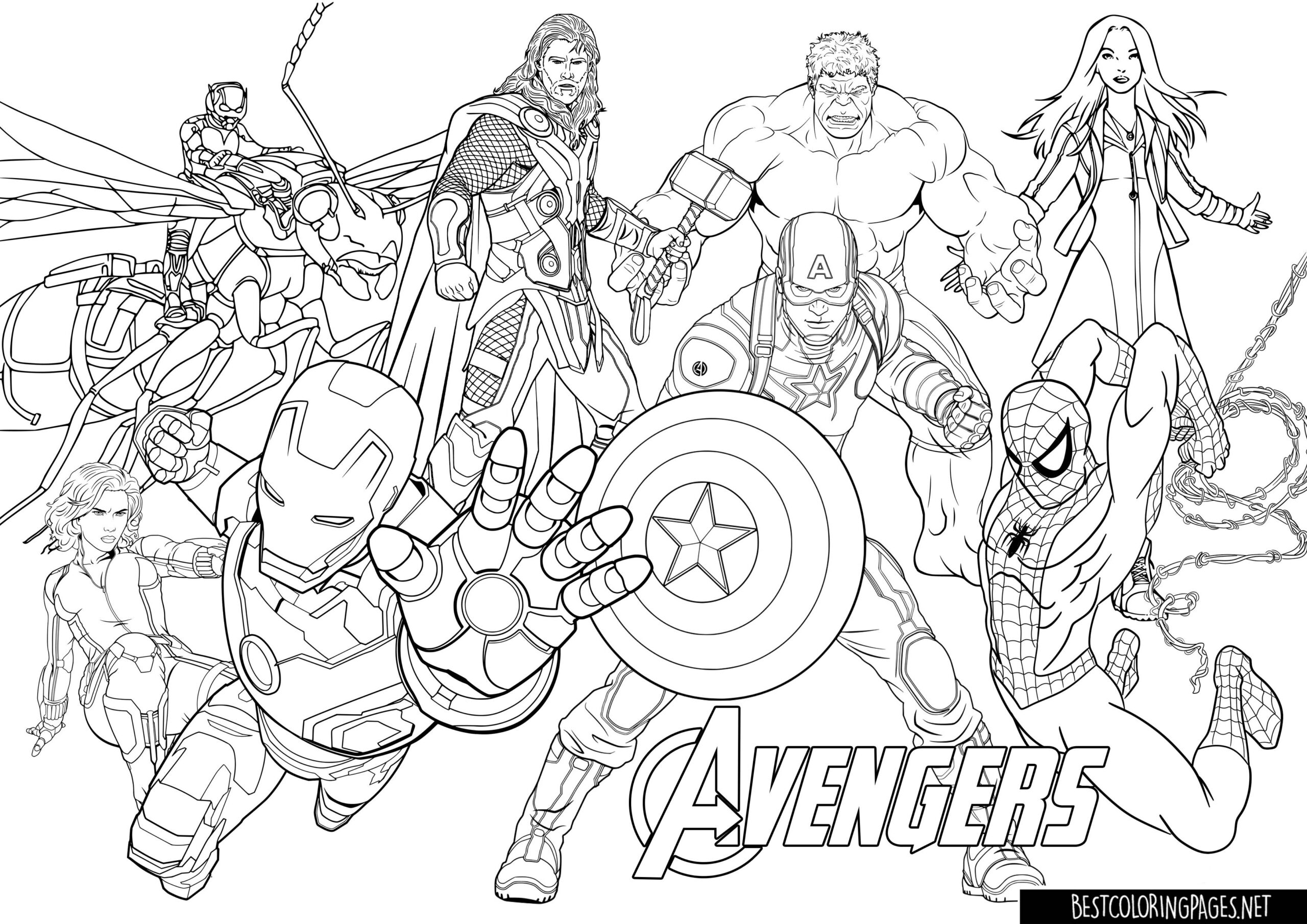 Avengers Endgame Coloring Pages