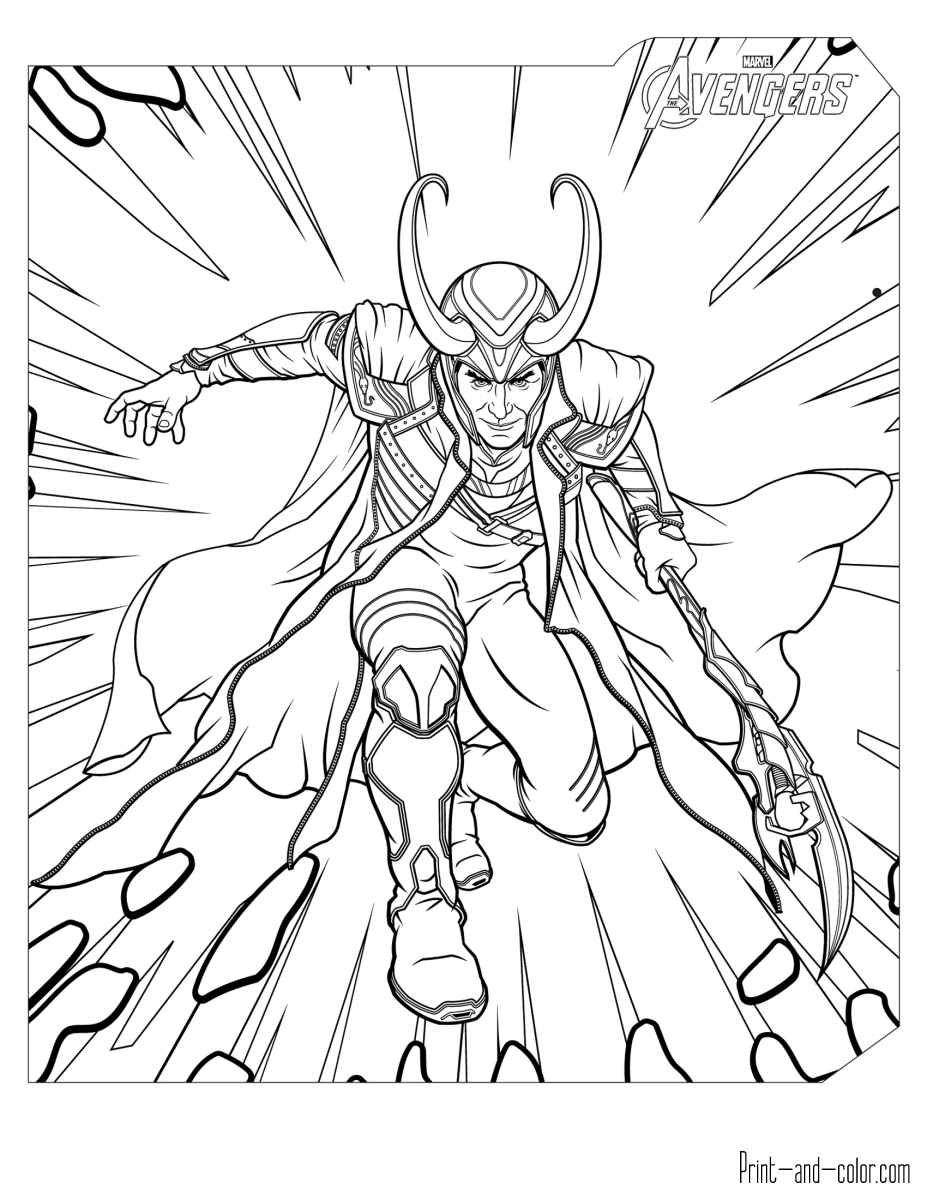 Avengers Coloring Pages Free Printable