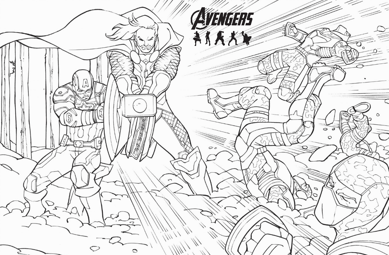 Avengers Endgame Coloring Page Veaeds