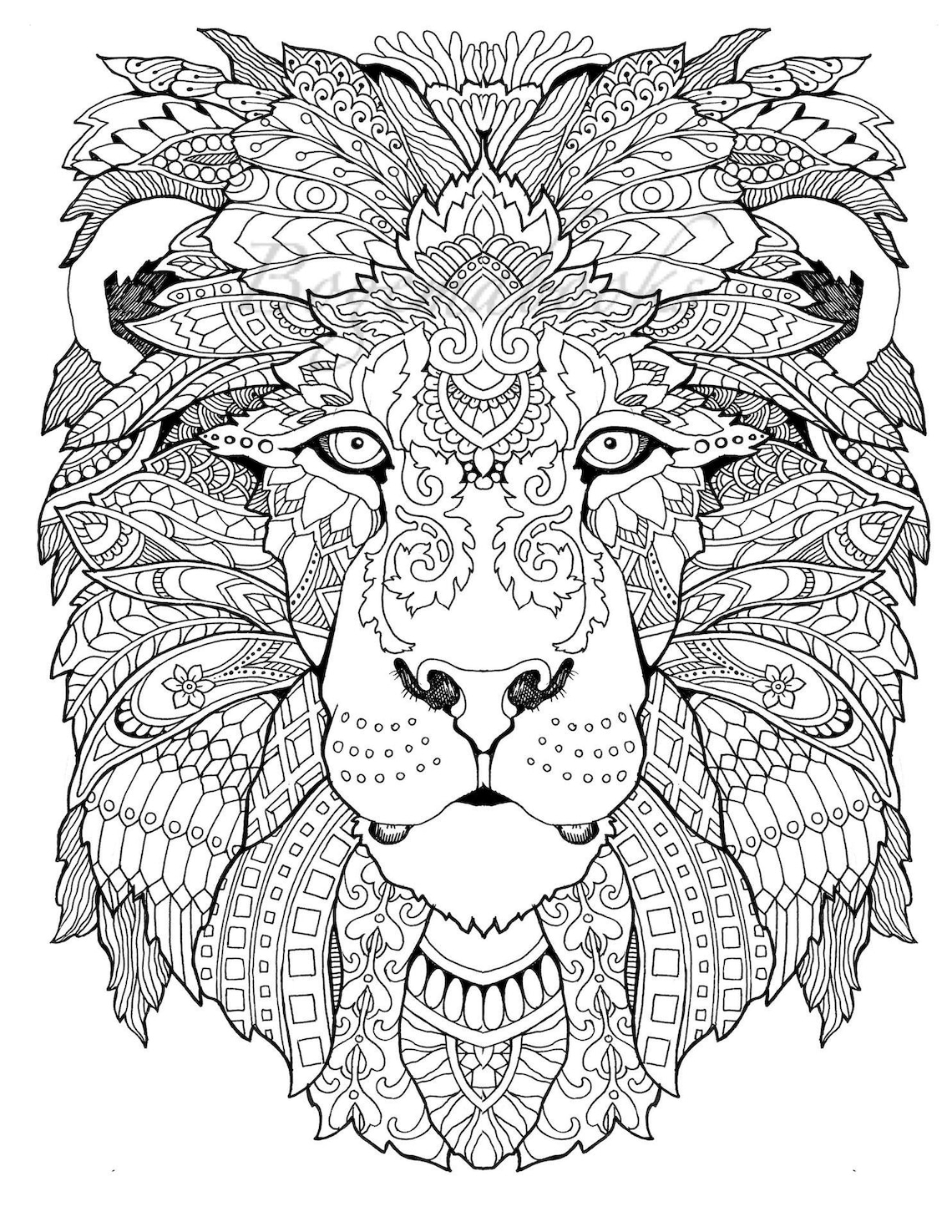 Awesome Animals Adult Coloring Pages Coloring Pages Etsy UK