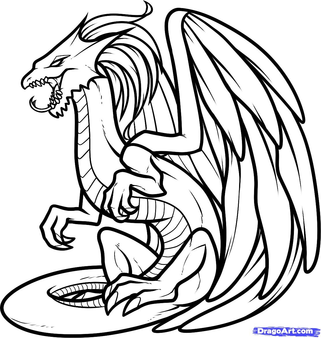 Awesome Dragon Coloring Pages At GetColorings Free Printable Colorings Pages To Print And