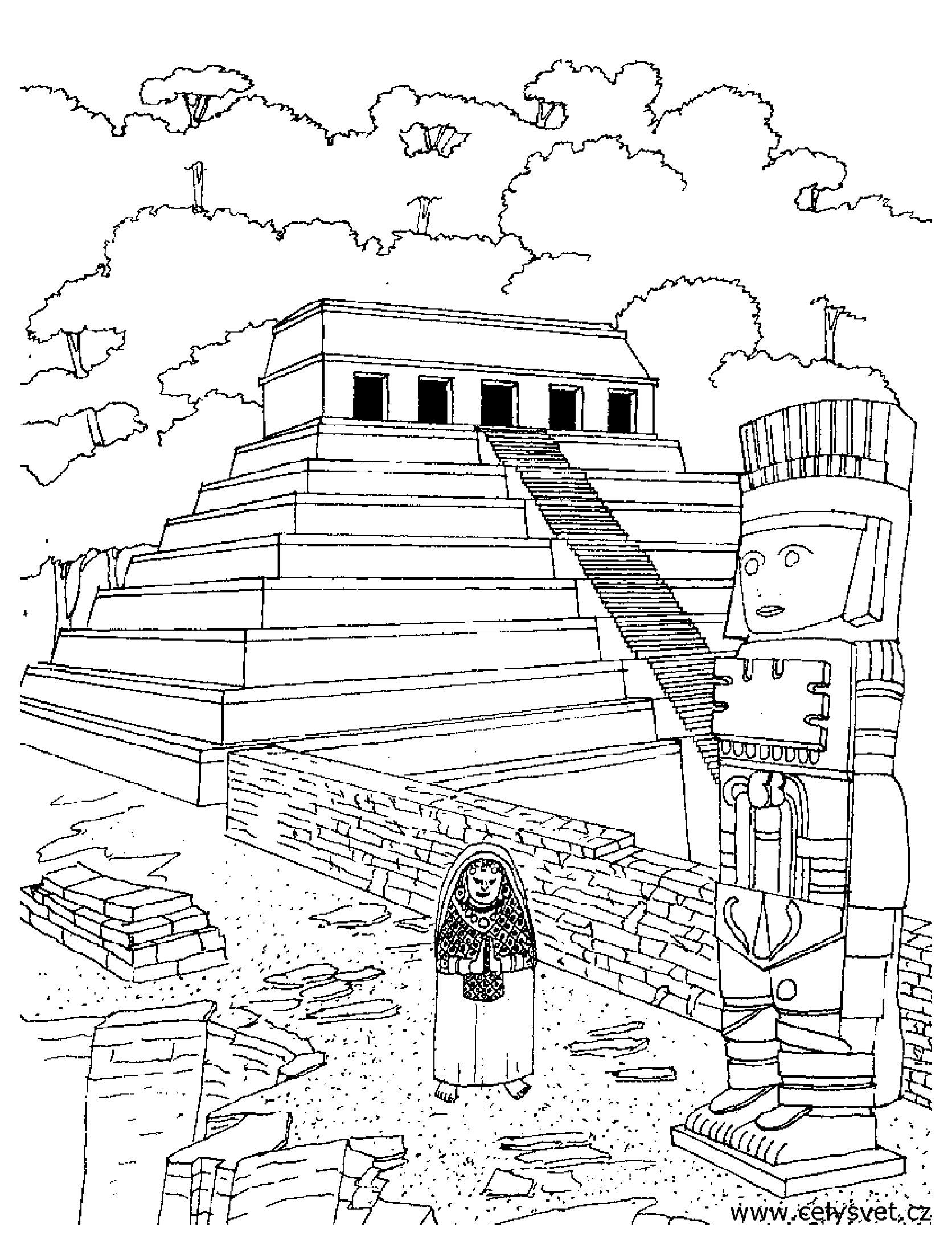Aztec Warrior Coloring Page At GetColorings Free Printable Colorings Pages To Print And Color