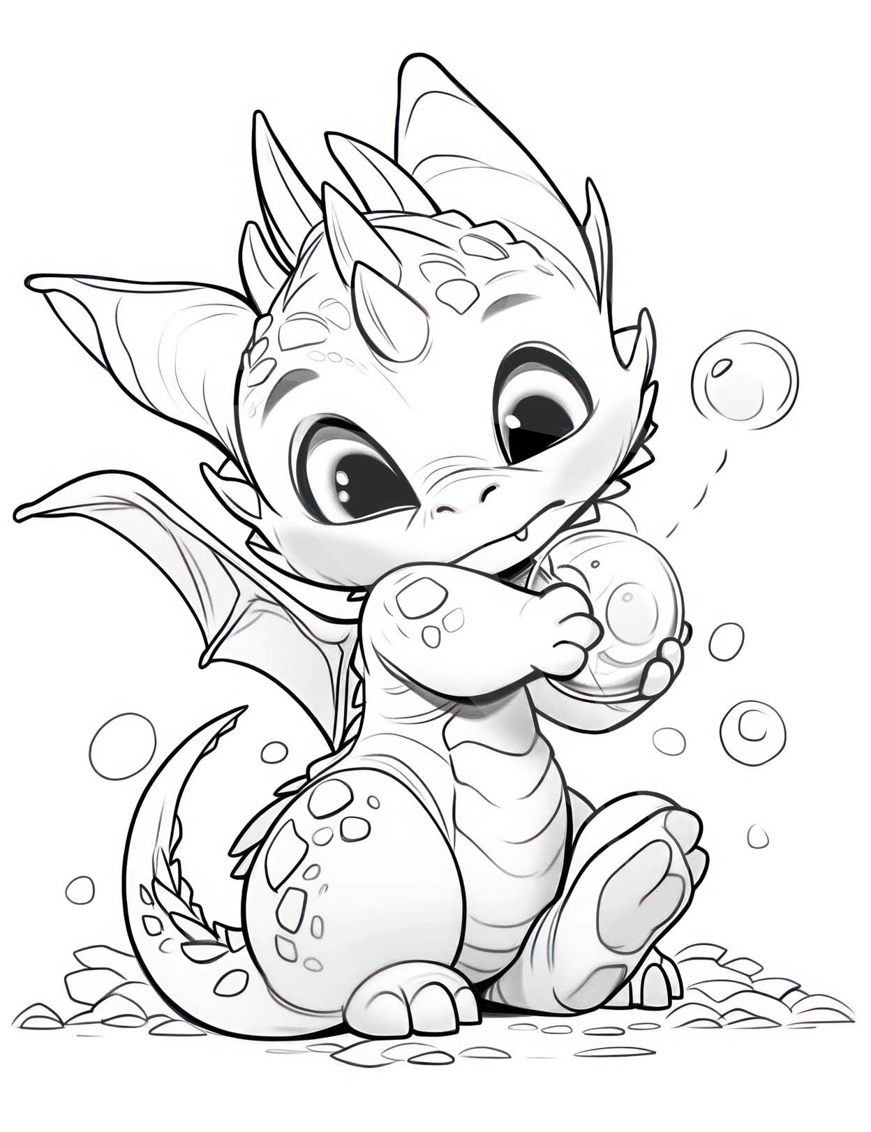 Cute Dragon Coloring Pages