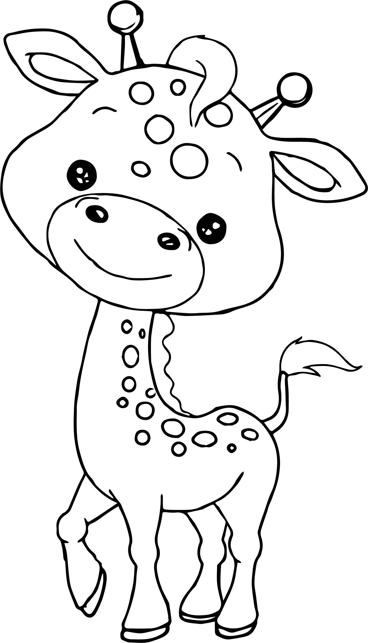 Baby Jungle Free Animal Coloring Page Wecoloringpage Giraffe Coloring Pages Elephant