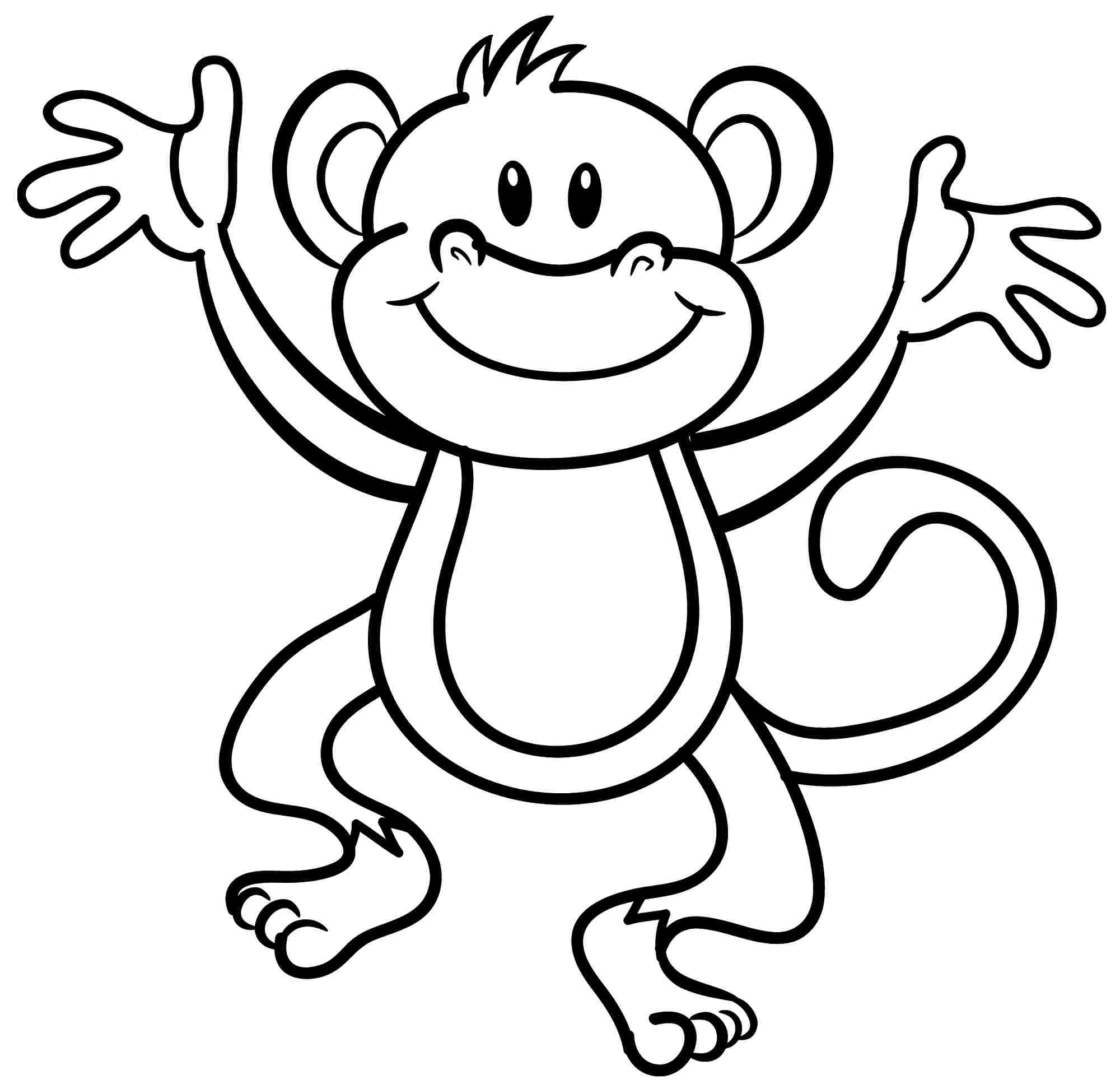 Baby Monkey Coloring Pages To Download And Print For Free