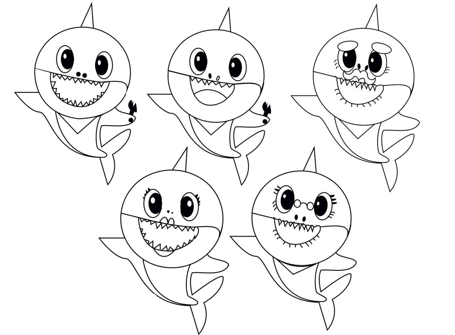 Baby Shark Coloring Pages GLITTER Baby Shark Coloring And Drawing For Kids Toddlers