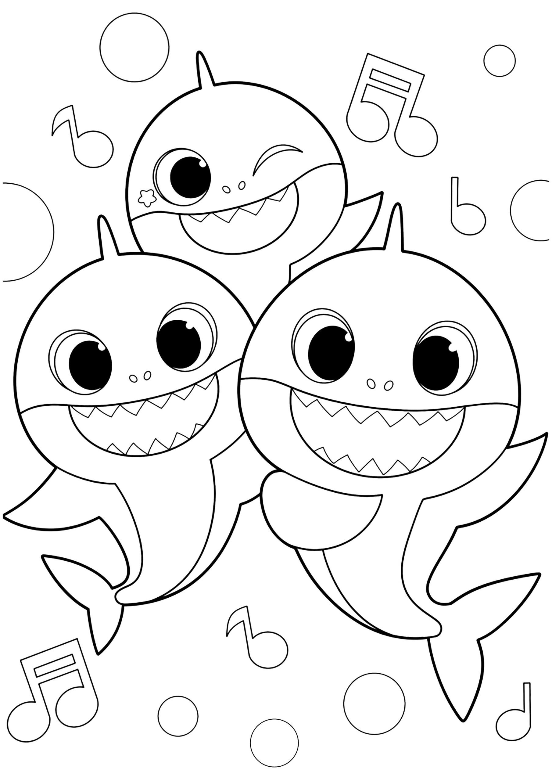 Baby Shark Sings With Friends Baby Shark Coloring Pages For Kids