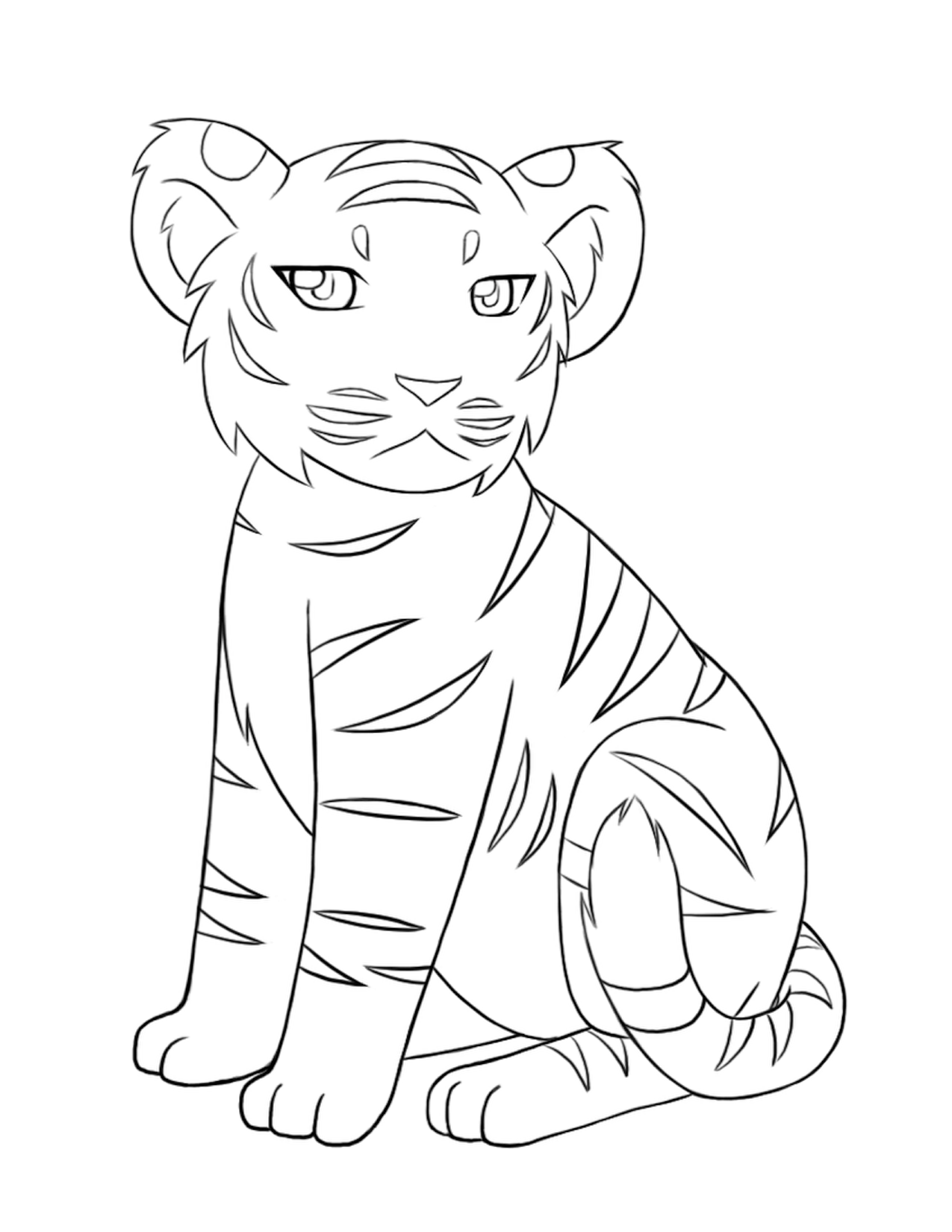 Baby Tiger Coloring Pages To Download And Print For Free