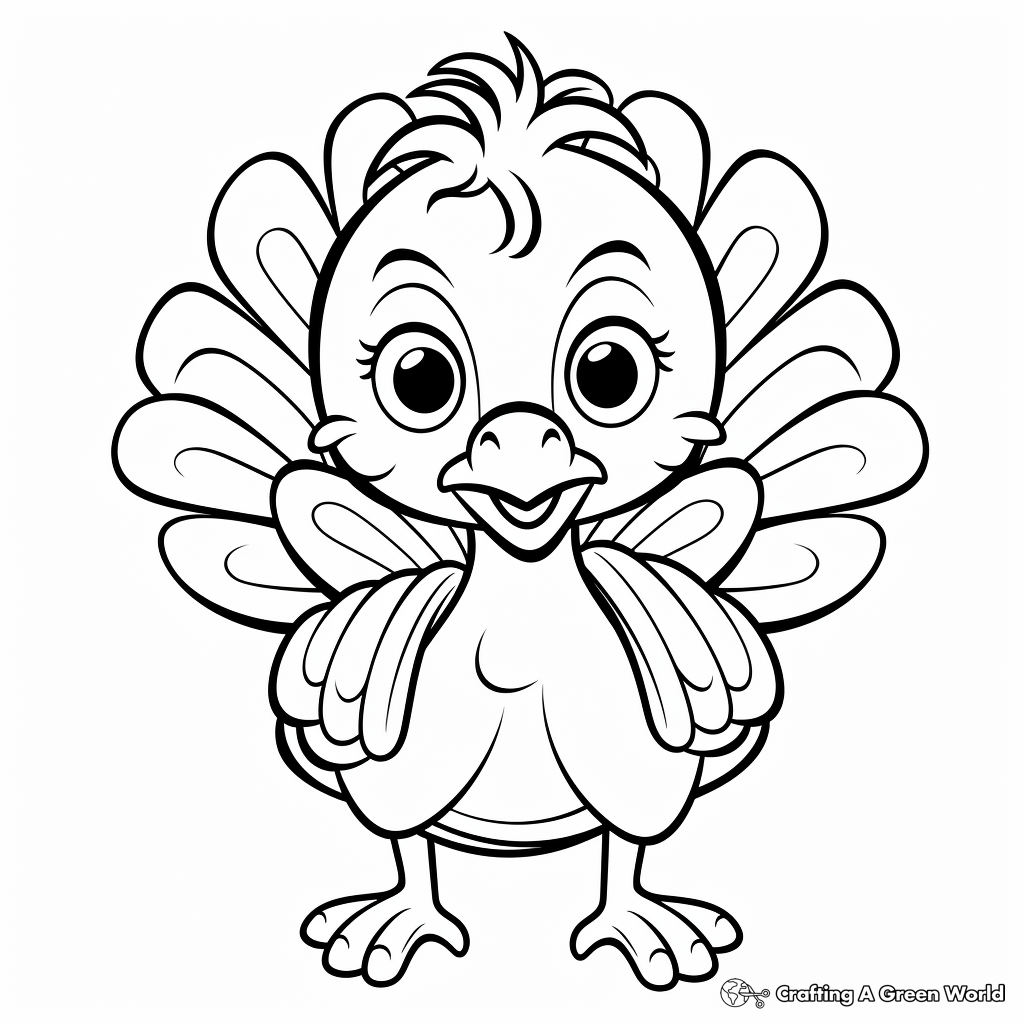 Baby Turkey Coloring Pages Free Printable