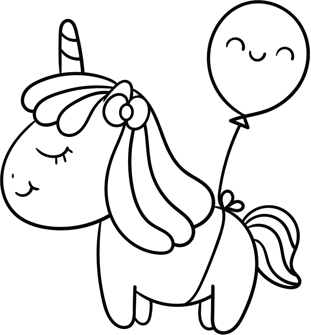 Baby Unicorn Coloring Pages