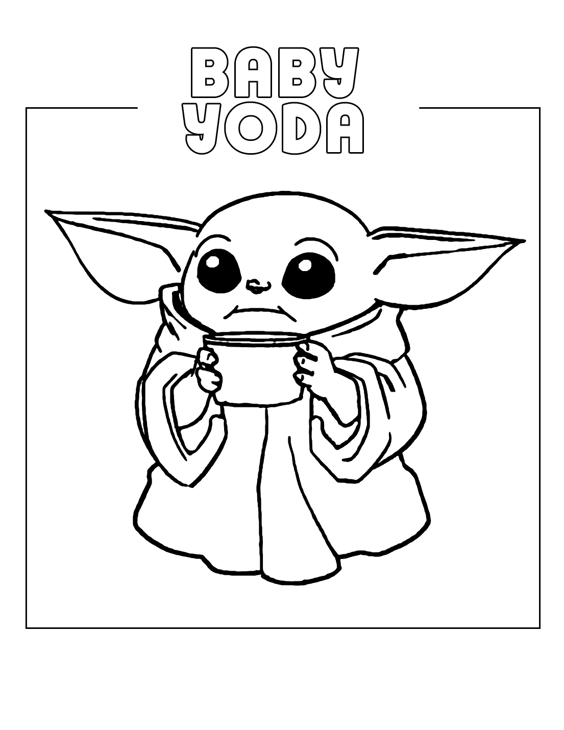 Baby Yoda Coloring Pages Coloring Rocks
