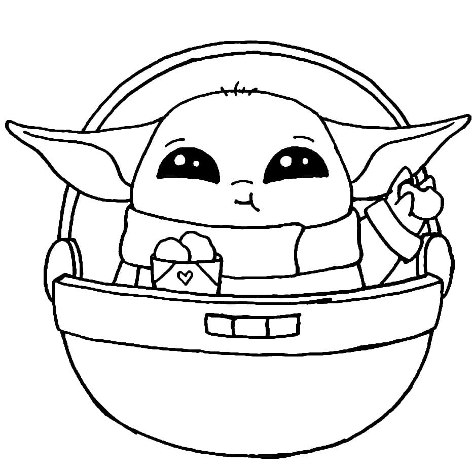 Baby Yoda Coloring Pages Free Printable WONDER DAY Coloring Pages For Children And Adults